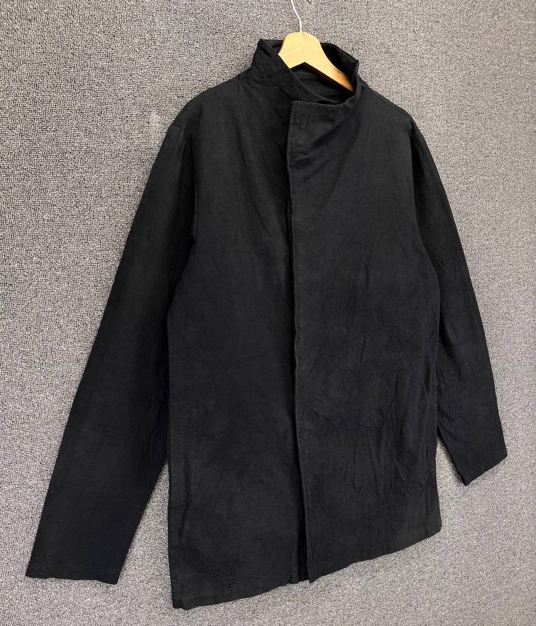 Vintage × Yohji Yamamoto Vintage Yohji Yamamoto Rare Button Up Black Long Jacket Size US L / EU 52-54 / 3 - 2 Thumbnail