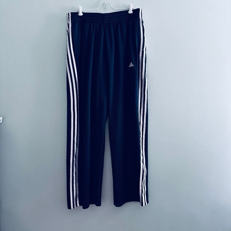 Adidas Adidas classic three stripe black mesh track pants Size US 38 / EU 54 - 2 Thumbnail