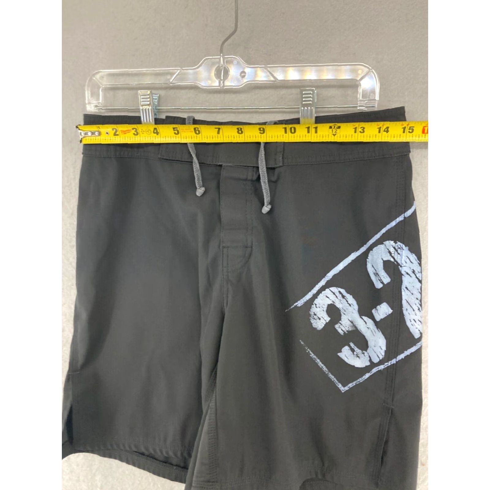 Vintage Fighter Shorts Mens Bermuda 30 Black Polyester Beach Sports Casual Slim Drawstring 30 Adult Mens Size US 30 / EU 46 - 6 Thumbnail