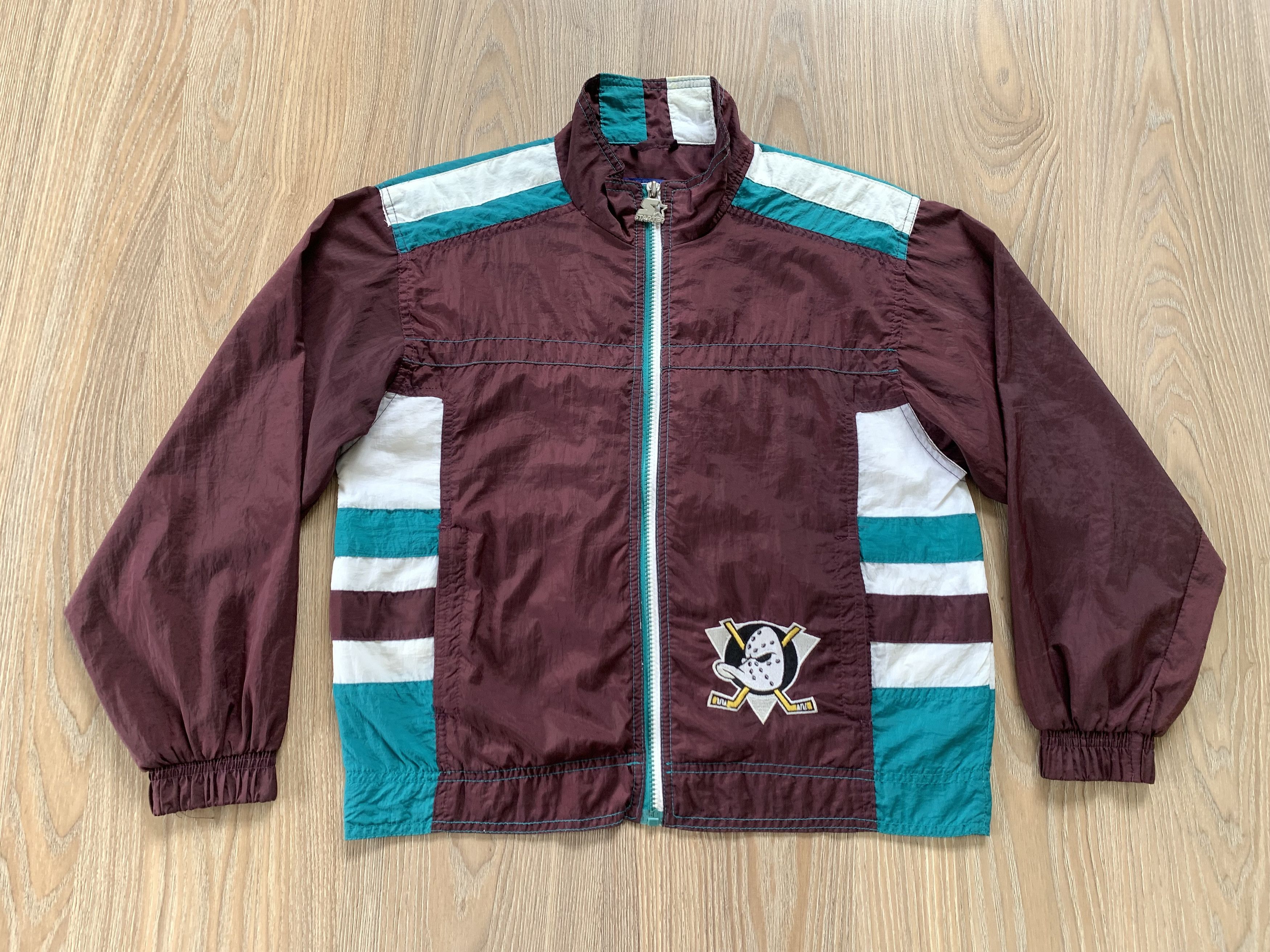 NHL Starter NHL Anaheim Mighty Ducks Zip Windbreaker Jacket Size M / US 6-8 / IT 42-44 - 2 Thumbnail