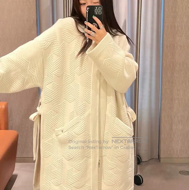 Hermes Hermes Relief H Logo Knit Cloak Coat Size XS / US 0-2 / IT 36-38 - 1 Thumbnail