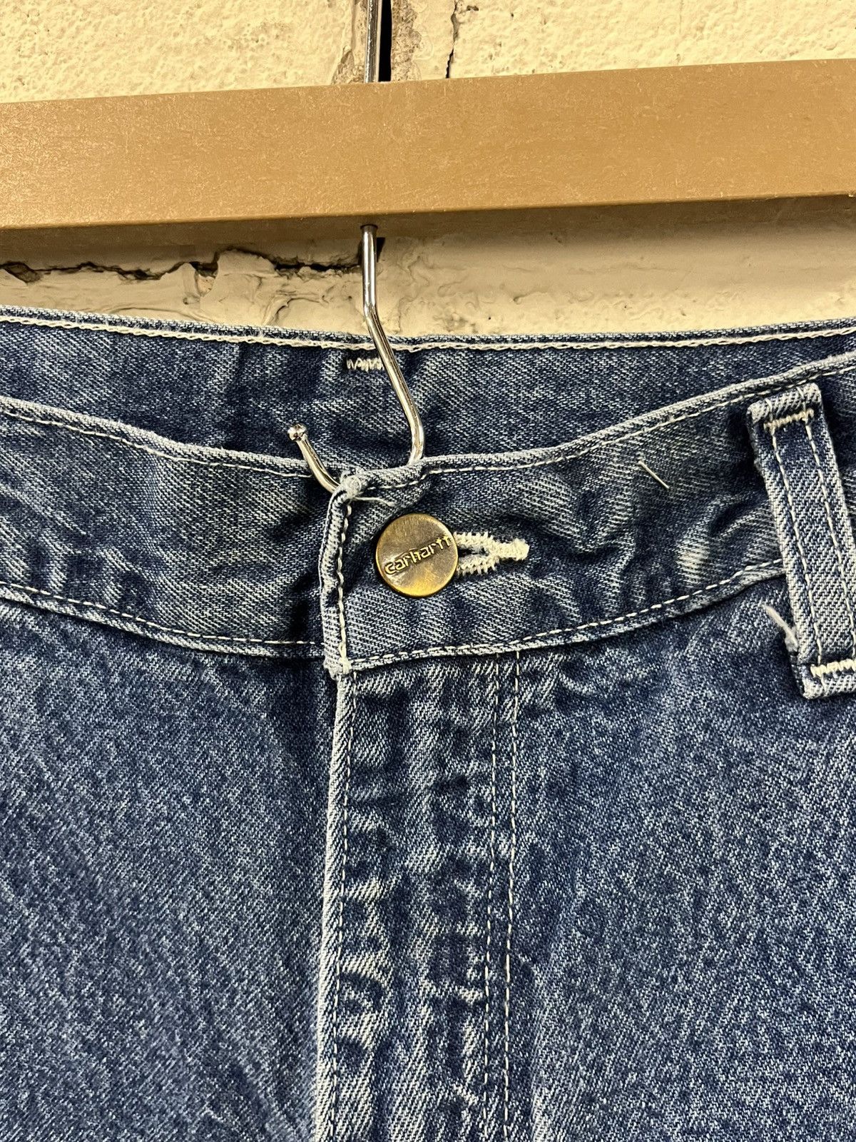 Carhartt Carhartt carpanter cargo denim pants baggy faded workwear Size US 30 / EU 46 - 11 Thumbnail
