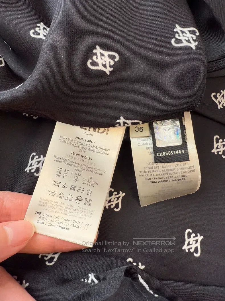 Fendi Fendi Shirt Dress, Mulberry Silk Fabric with Full Letter L Size XXS / US 00 / IT 34 - 8 Thumbnail