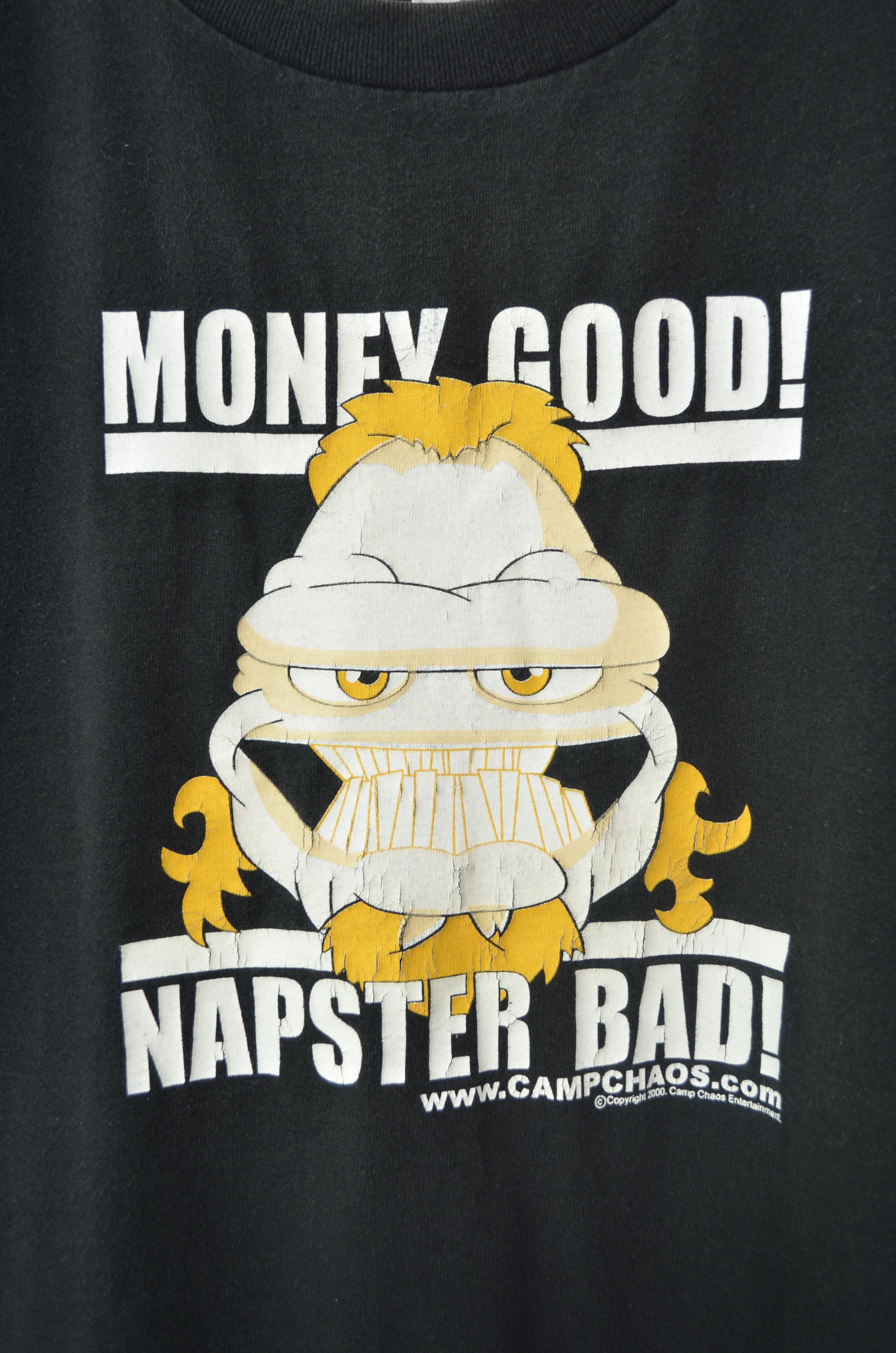 Band Tees × Metallica × Vintage 00s vintage Metallica Money Good Napster Bad James Hetfield Size US XL / EU 56 / 4 - 5 Thumbnail