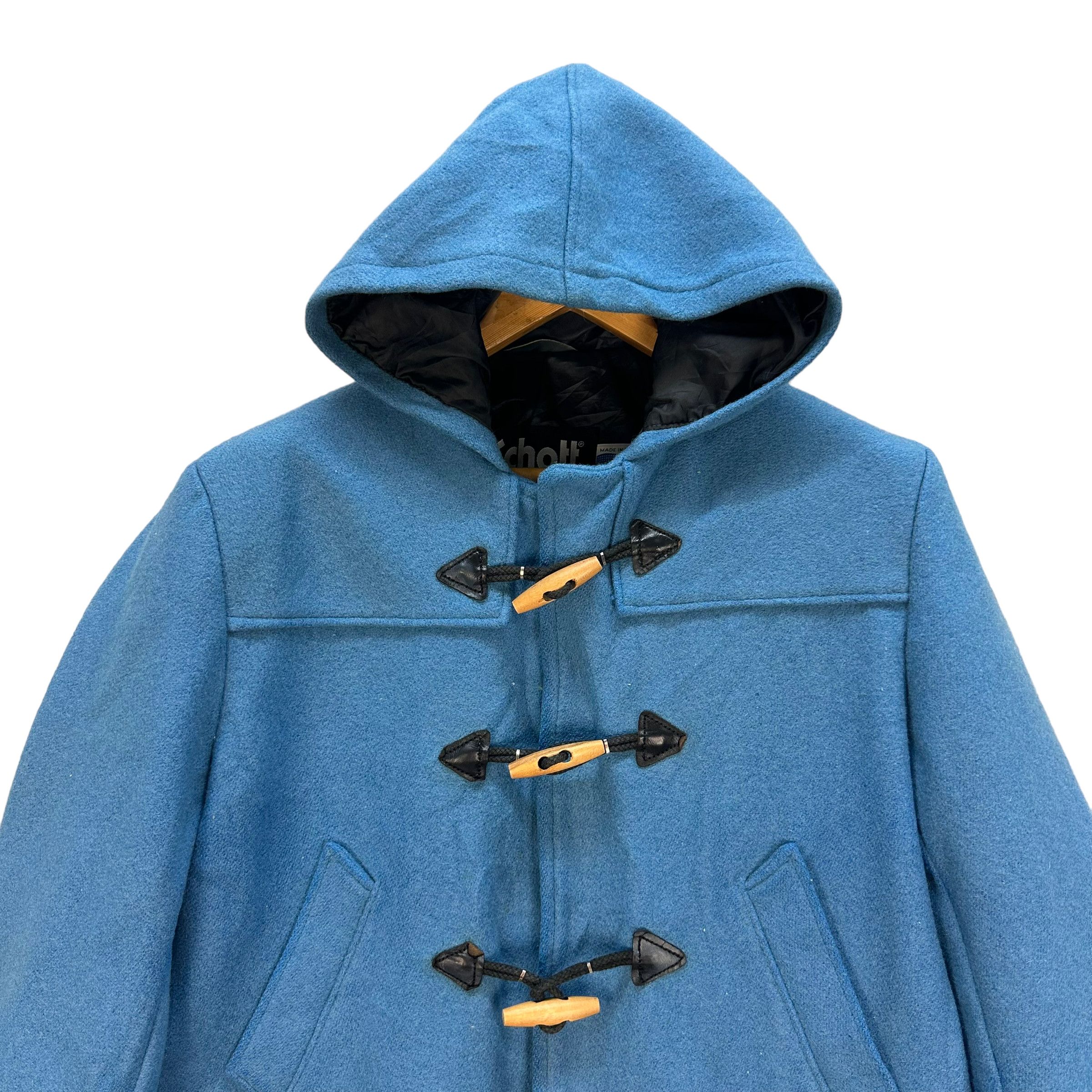 Schott VINTAGE SCHOTT MADE IN USA BLUE DUFFLE COAT #7752-168 Size US S / EU 44-46 / 1 - 2 Thumbnail