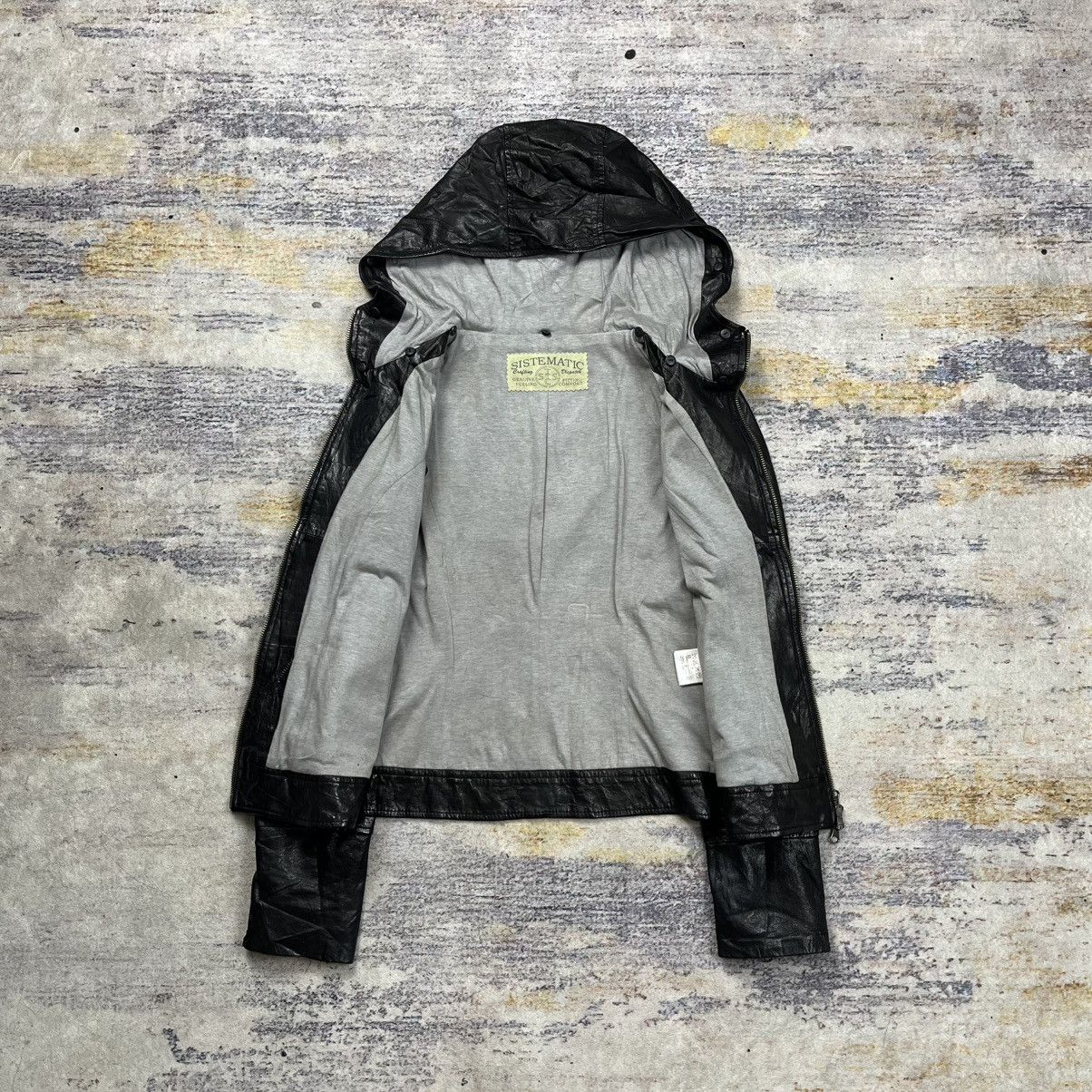 Japanese Brand Sistematic hooded biker leather jacket vkei style Size US XS / EU 42 / 0 - 8 Thumbnail