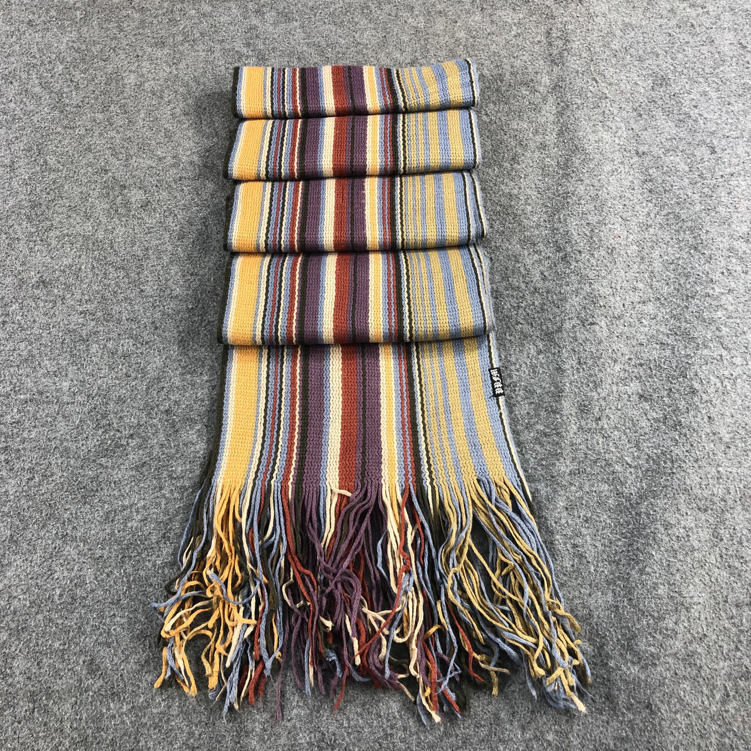 PPFM PPFM Colorful Stripes Scarf Muffler Wool V847 Size ONE SIZE - 2 Thumbnail