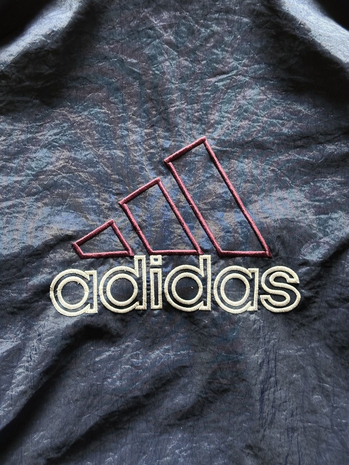 Adidas × Vintage vintage 90s adidas navy purple windbreaker Size US XL / EU 56 / 4 - 2 Thumbnail