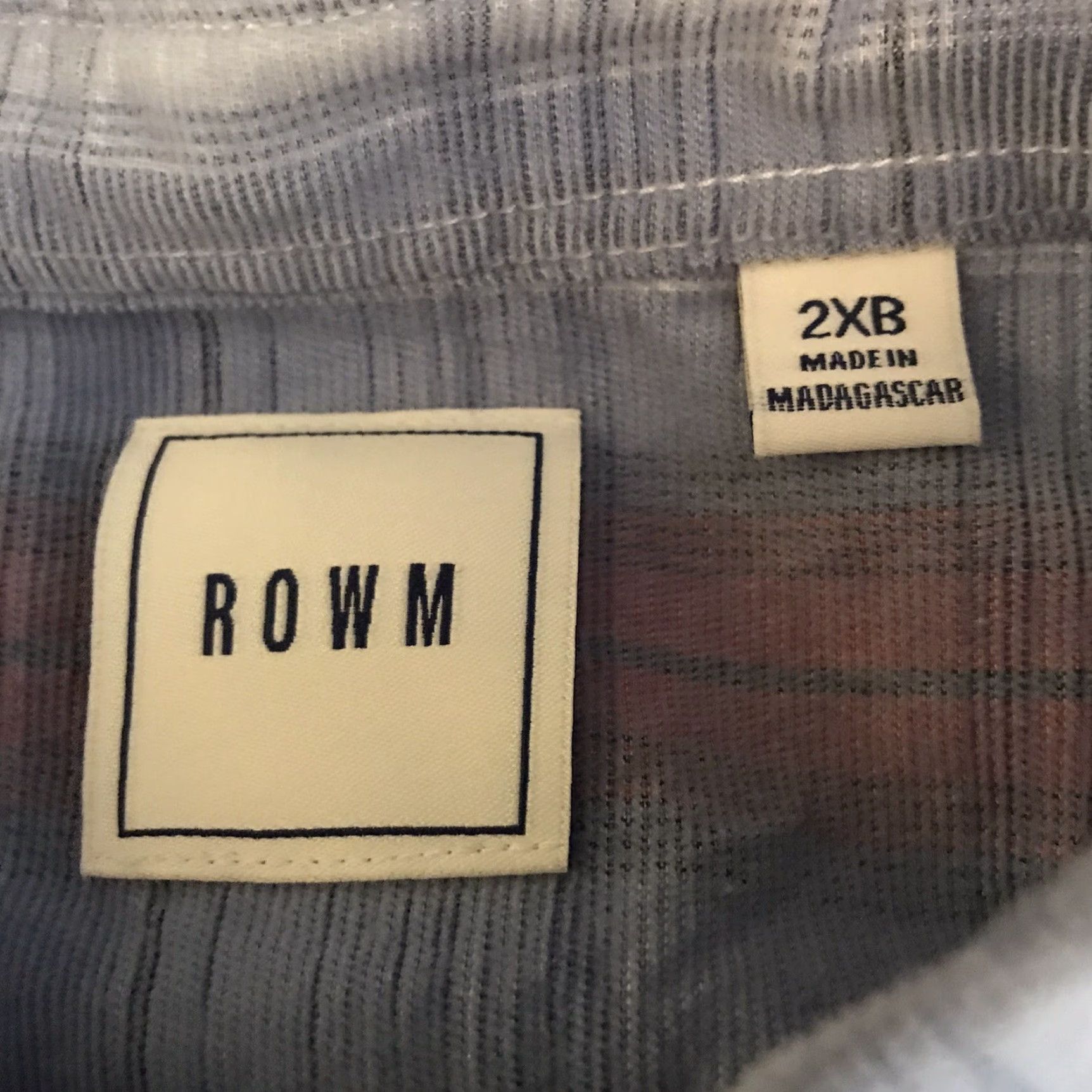 Vintage ROWM Shirt Mens Big 2X Long Sleeve Corduroy Dusty Blue Plaid Button-Up Casual Mens Size US XXL / EU 58 / 5 - 2 Thumbnail
