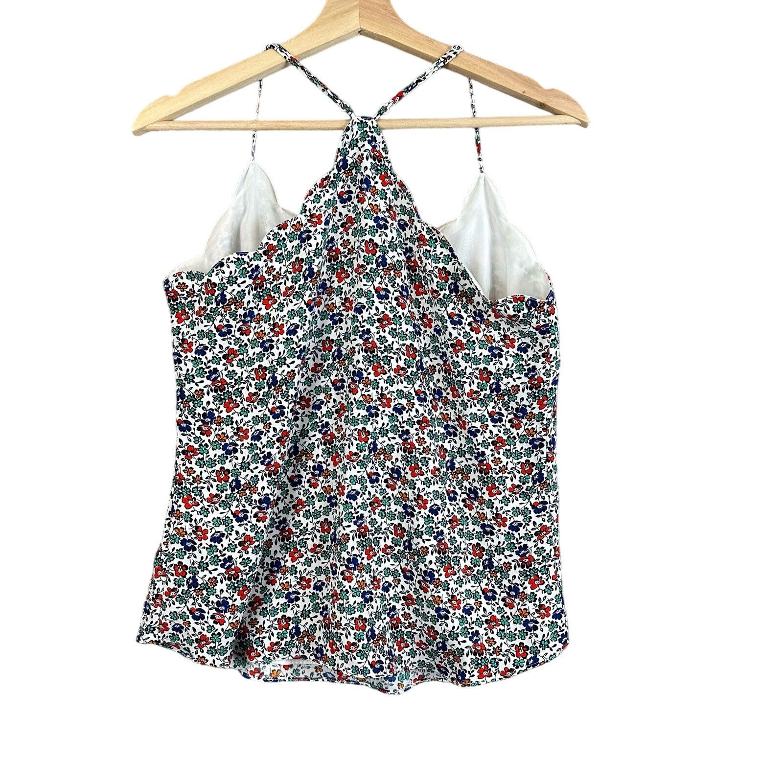 J.Crew J Crew Scalloped Shirt Floral Cami Camisole Tank Top 4 S Size S / US 4 / IT 40 - 2 Thumbnail