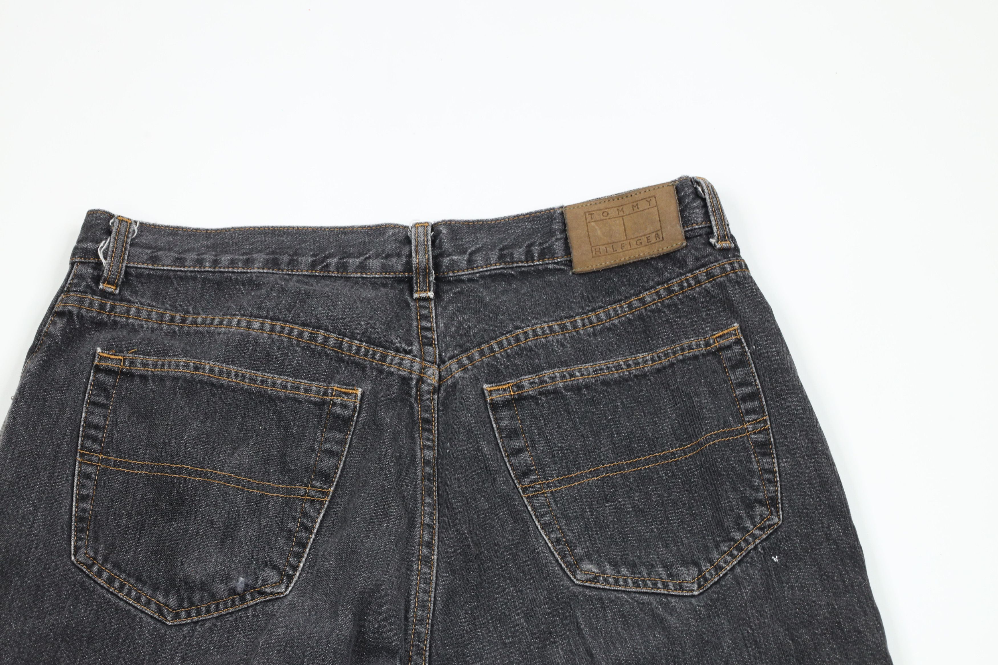 Tommy Hilfiger × Vintage Vintage 90s Tommy Hilfiger Fit Wide Leg Denim Jeans Black Size US 36 / EU 52 - 9 Thumbnail