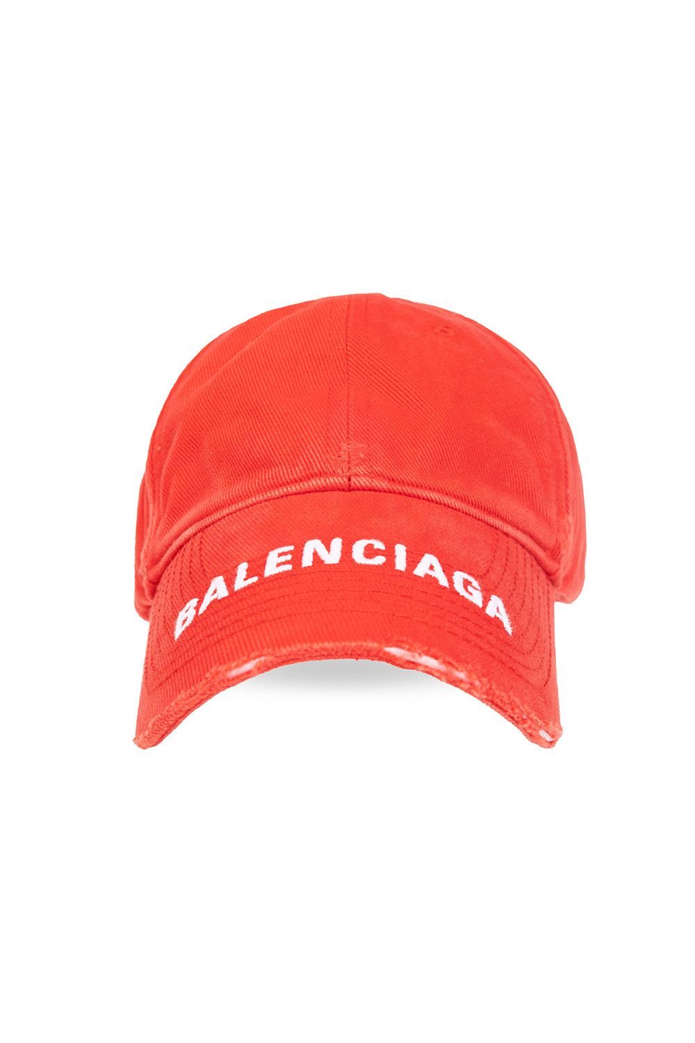 Balenciaga o1mt1gz1024 Size: S / Logo Visor Cap in Red Size ONE SIZE - 1 Thumbnail