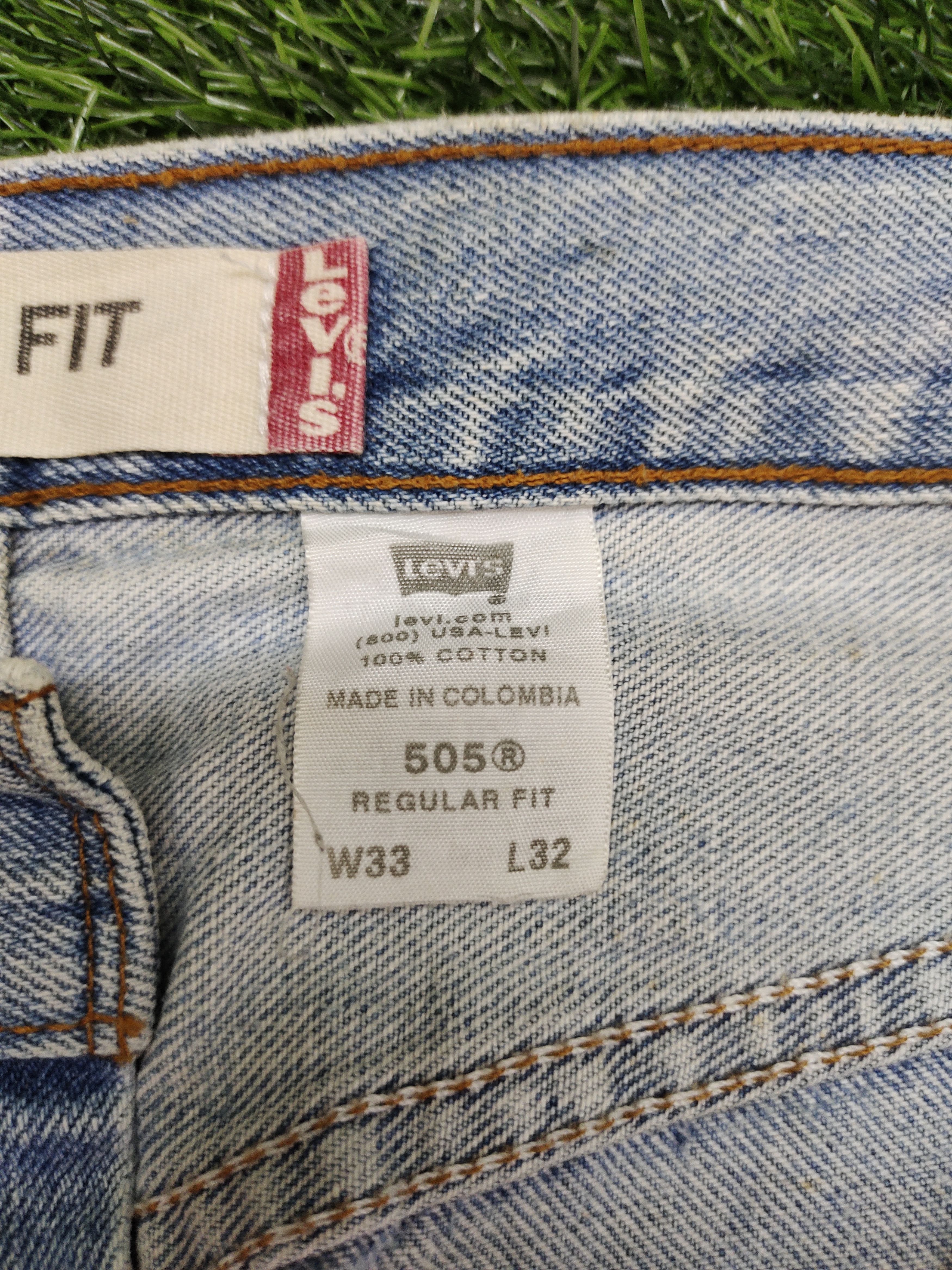 Levi's Size 33x32 Vintage Levis 505 Light Wash Jeans Regular Fit Size US 33 - 18 Thumbnail