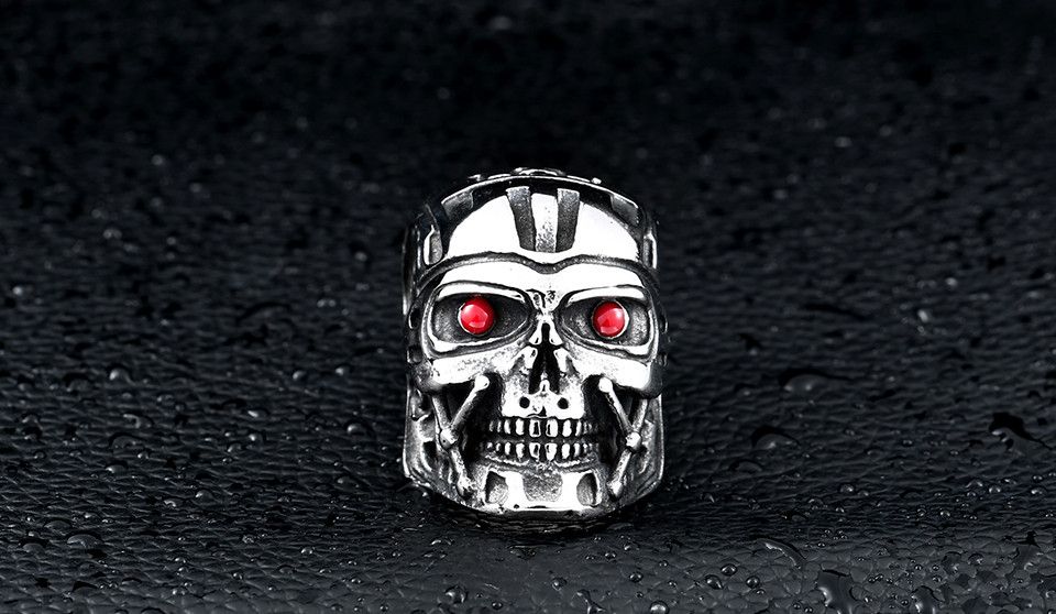 Jewelry Terminator Skull Ring Size ONE SIZE - 3 Thumbnail