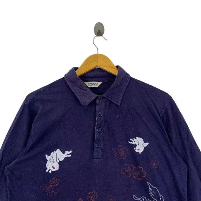 Vintage Vintage JAPAN TRADITIONAL CHIKIRIYA Rabbit Polo Tee Shirt Size US XL / EU 56 / 4 - 2 Thumbnail