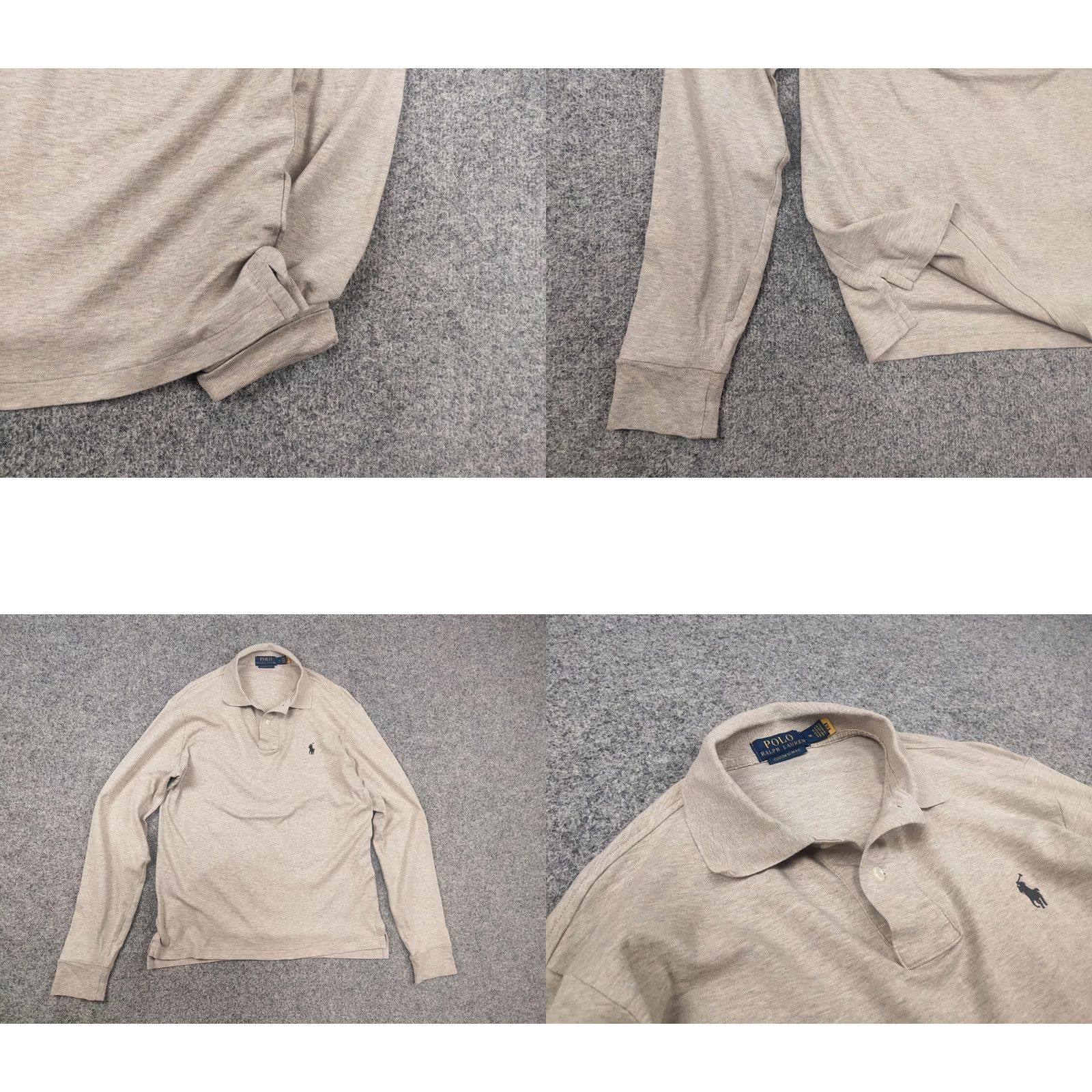 Polo Ralph Lauren Polo Ralph Lauren Custom Slim Fit Beige Polo Long sleeve Shirt Vintage Style Shirt Size US M / EU 48-50 / 2 - 8 Thumbnail