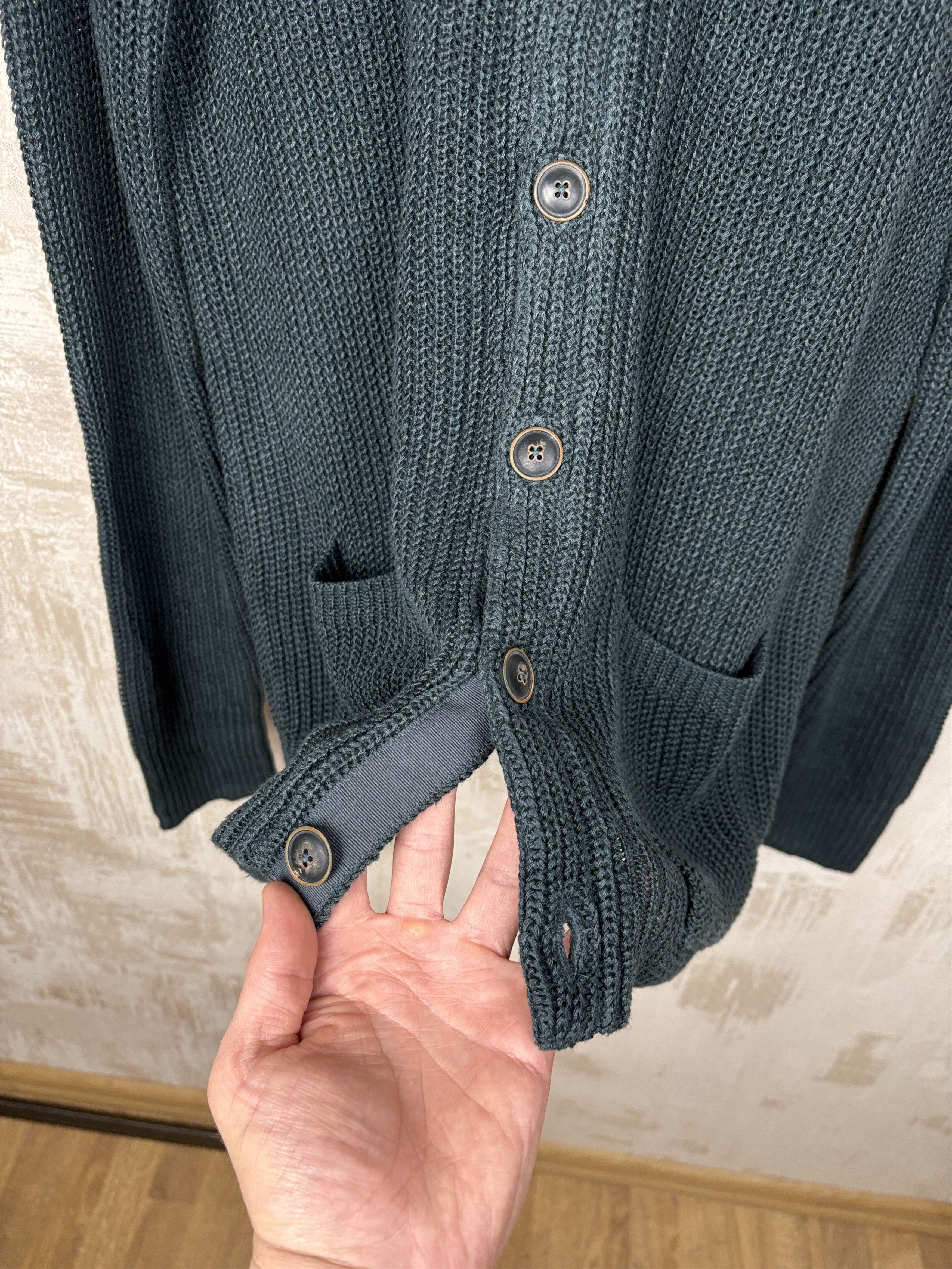 John Varvatos John Varvatos U.S.A. Linen Shawl Collar Cardigan Sweater Size US L / EU 52-54 / 3 - 16 Thumbnail