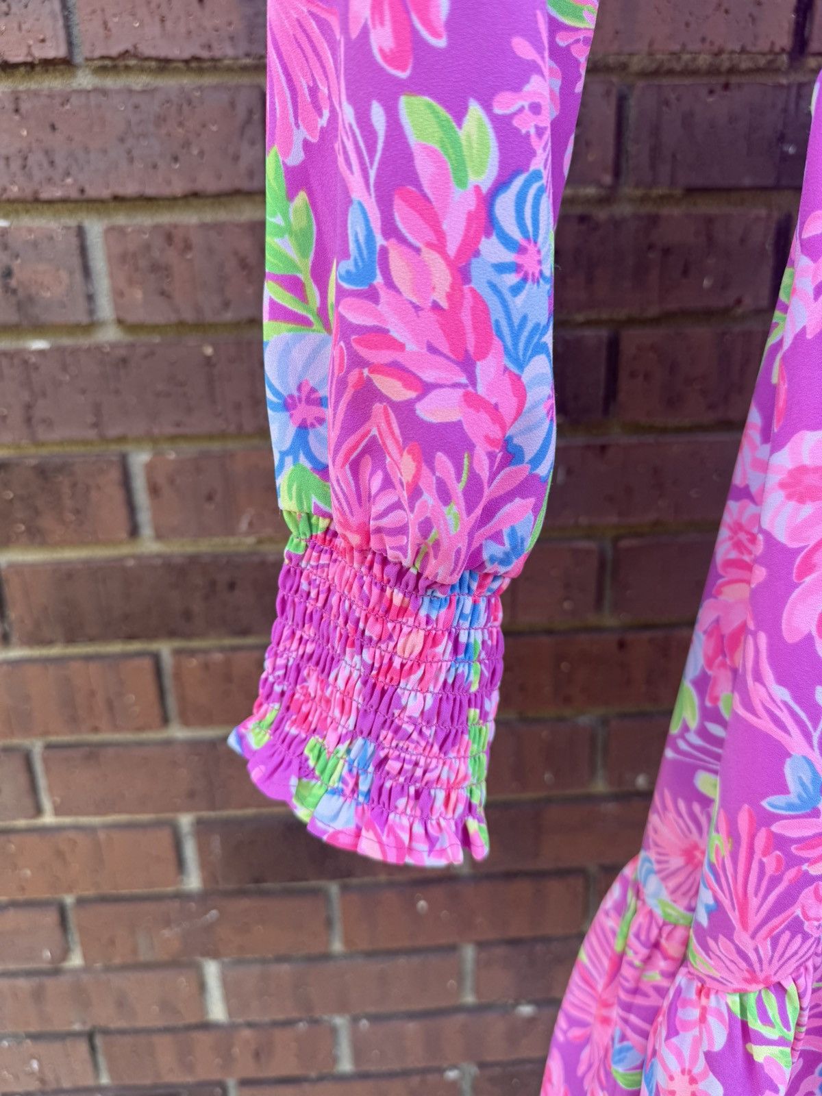Lilly Pulitzer Lilly Pulitzer Cristiana Stretch Dress Moms The Word Floral Size XS / US 0-2 / IT 36-38 - 5 Thumbnail
