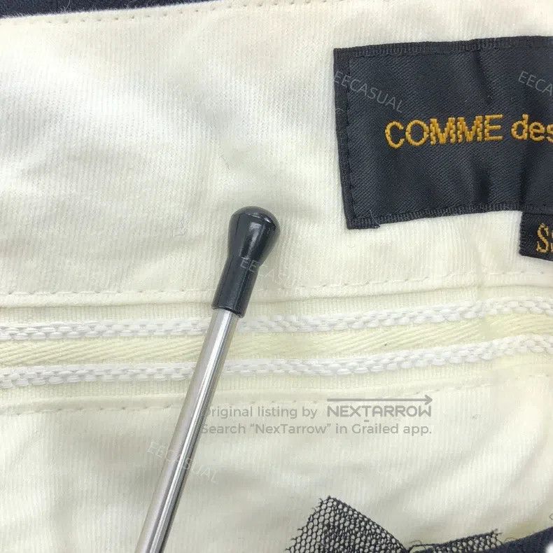 Comme des Garcons Comme Des Garcons size XS Navy Blue Wool Chiffon Pleated W Size 23" - 7 Thumbnail