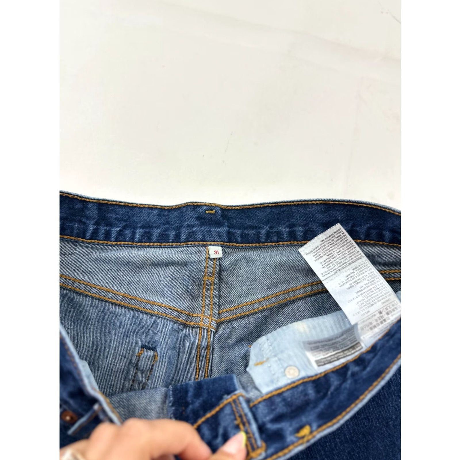 Levi's VINTAGE Levi’s Jeans Womens 31 Blue Denim Flat Front Frayed Hem Mid Rise Bootcut Size 24" / US 00 / IT 34 - 5 Thumbnail