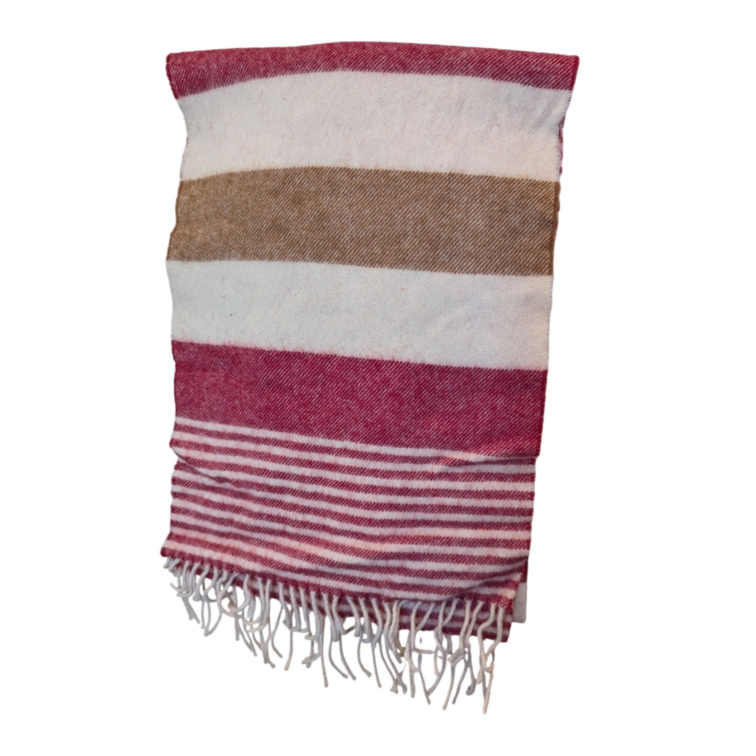 Thomas Pink Thomas Pink Lambswool Pink Green Striped Scarf Size ONE SIZE - 2 Thumbnail