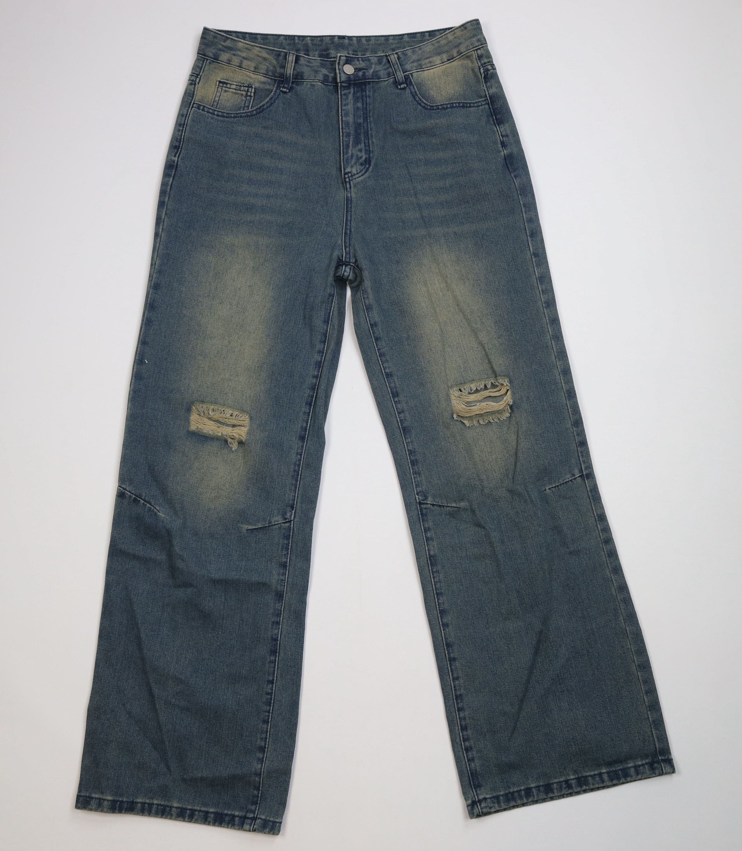 Vintage Vintage 90s Y2K Streetwear Baggy Wide Leg Jeans Big Pockets Size US 34 / EU 50 - 1 Thumbnail