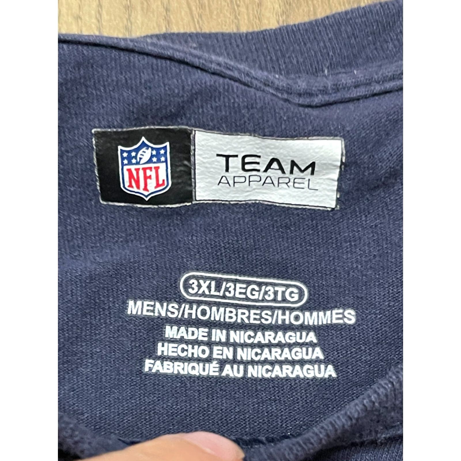 NFL NFL Team Apparel Shirt 3XL Blue Chicago Bears Football Mens Size US XXL / EU 58 / 5 - 4 Thumbnail
