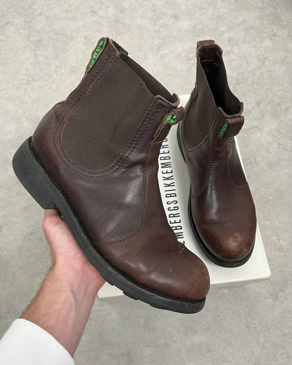 Dirk Bikkembergs 2000s Bikkembergs Daily Brown Leather Boots Size US 11 / EU 44 - 1 Thumbnail