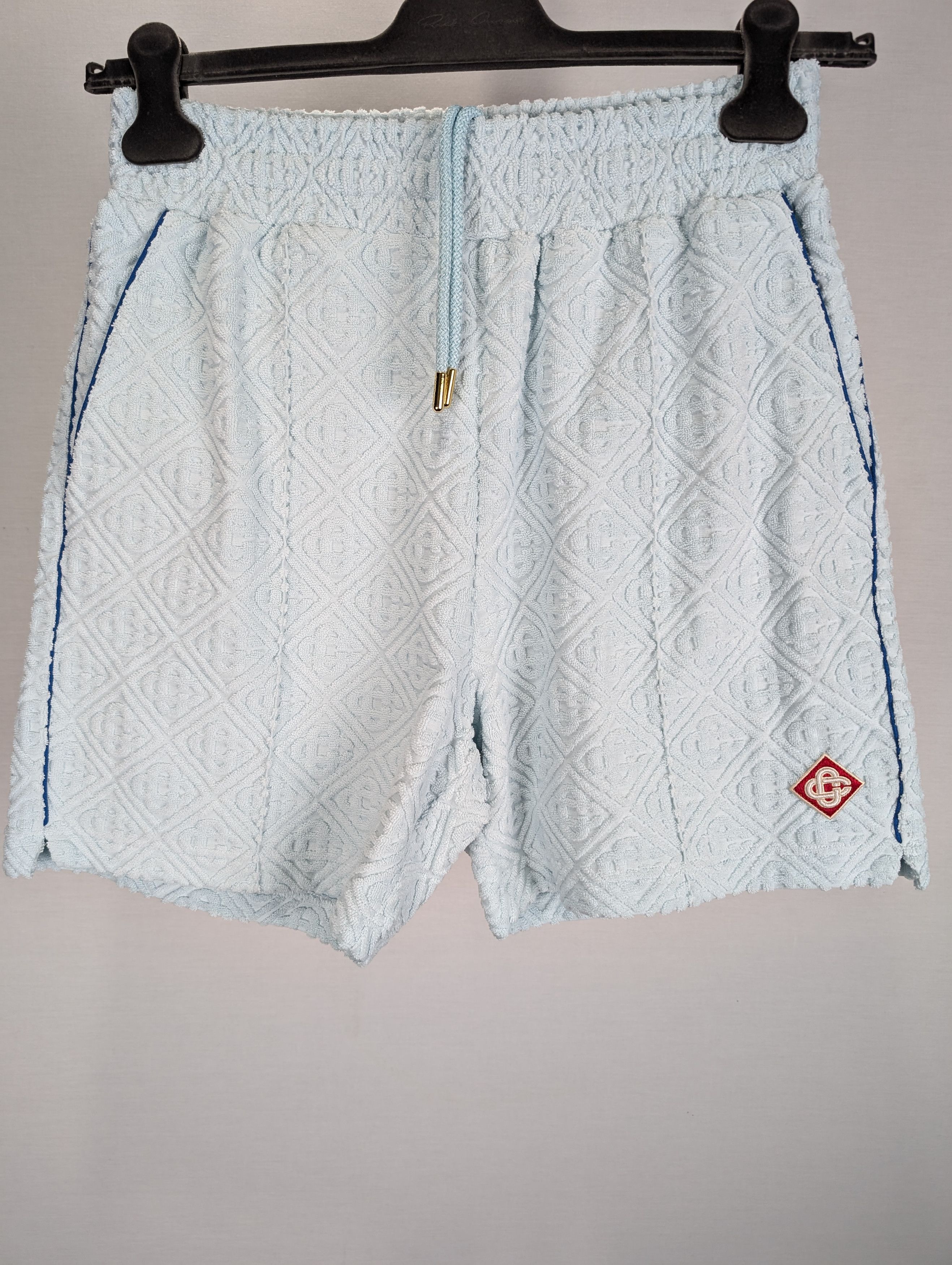 Casablanca o1rshd1 DUP / Towelling Monogram Shorts in Light Blue Size US 30 / EU 46 - 2 Thumbnail