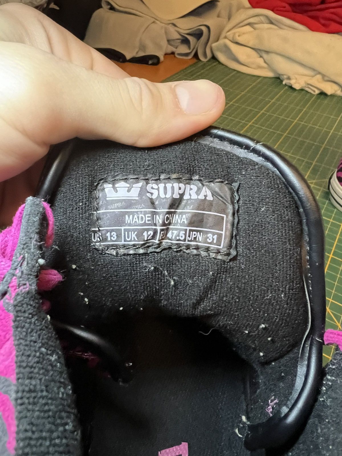 Supra Vintage Supra Muska Skytop Black Magenta Zebra Striped shoes Size US 13 / EU 46 - 9 Thumbnail