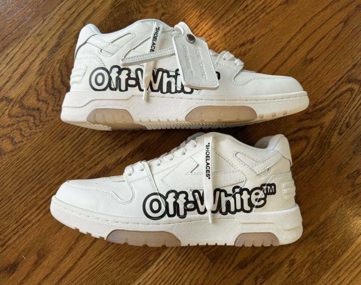 image of Off White Us W 9 Off-White Out Of Office White Black Ooo 39 Low Logo Shoes, Women's