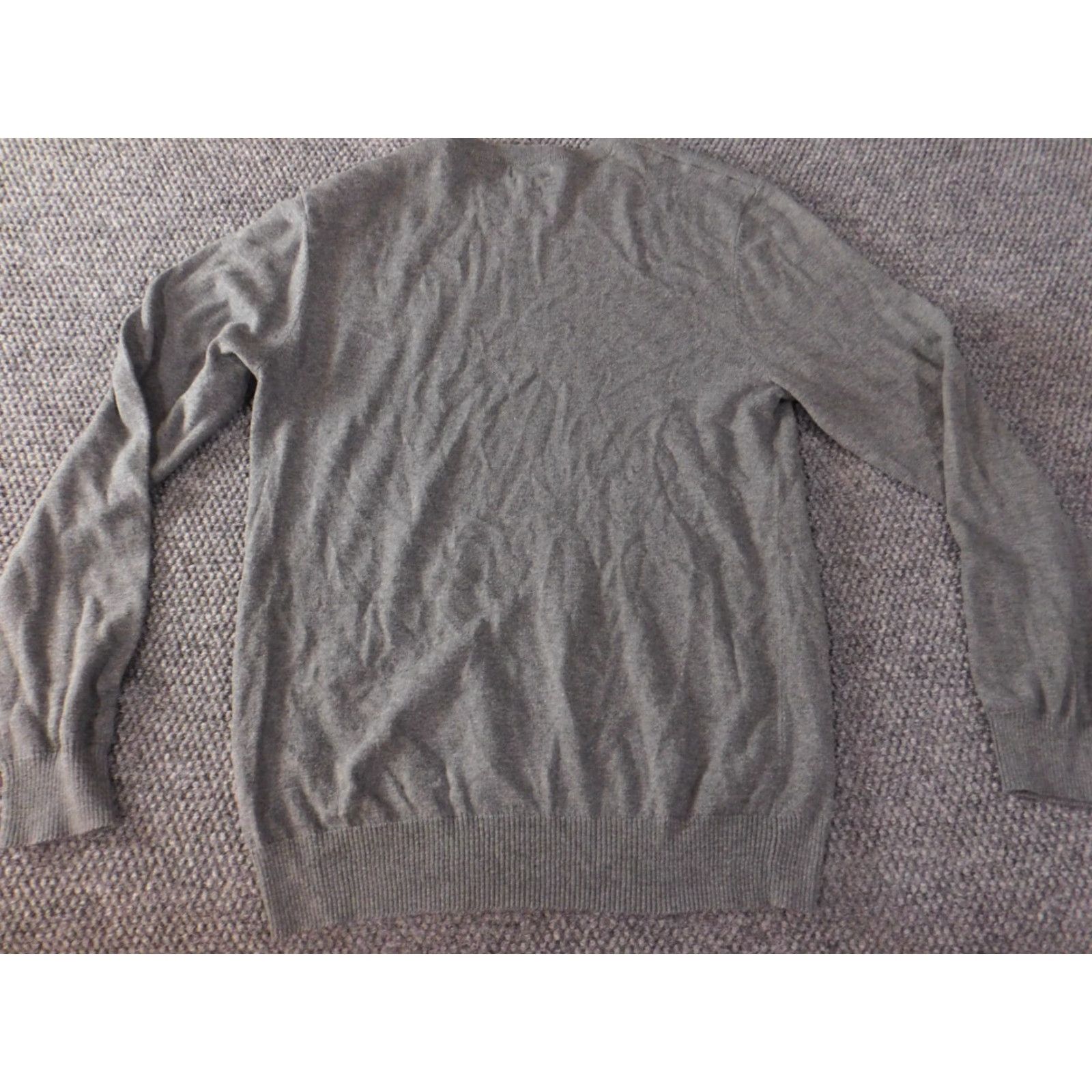 Old Navy Old Navy Womens Sweater Pullover V-Neck Gray M Casual Knit Puff Sleeve Button Bow Regular Size M Womens Size M / US 6-8 / IT 42-44 - 7 Thumbnail