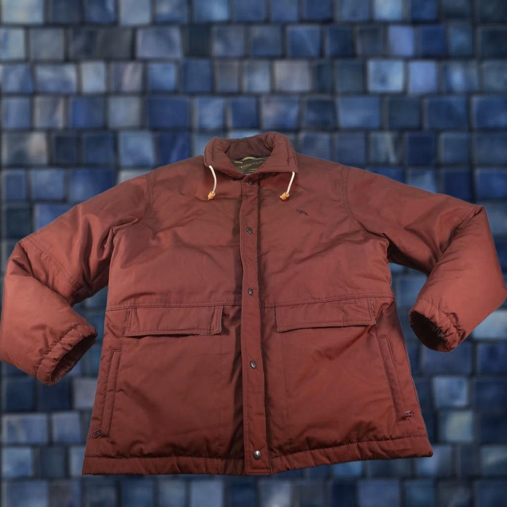 Vintage VINTAGE Adventure Gear Vagabond Jacket Mens XL Brown Down Puffer Canvas Zip Stand-Up Collar Winter Hiking Skiing Outdoor Size US XL / EU 56 / 4 - 1 Thumbnail
