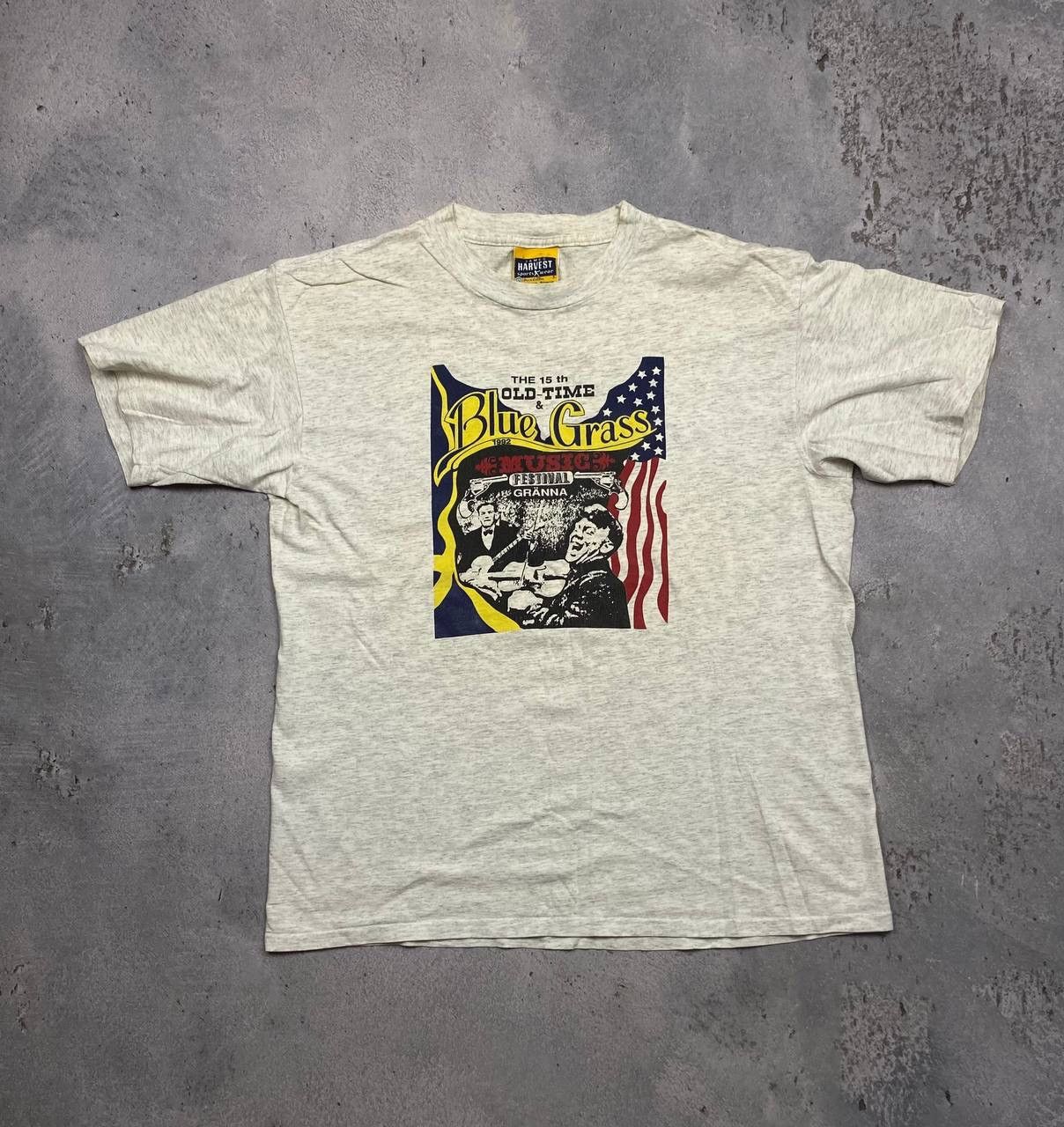 Band Tees Blue Grass music festival 1992 single stich vintage t shirt Size US XL / EU 56 / 4 - 1 Thumbnail