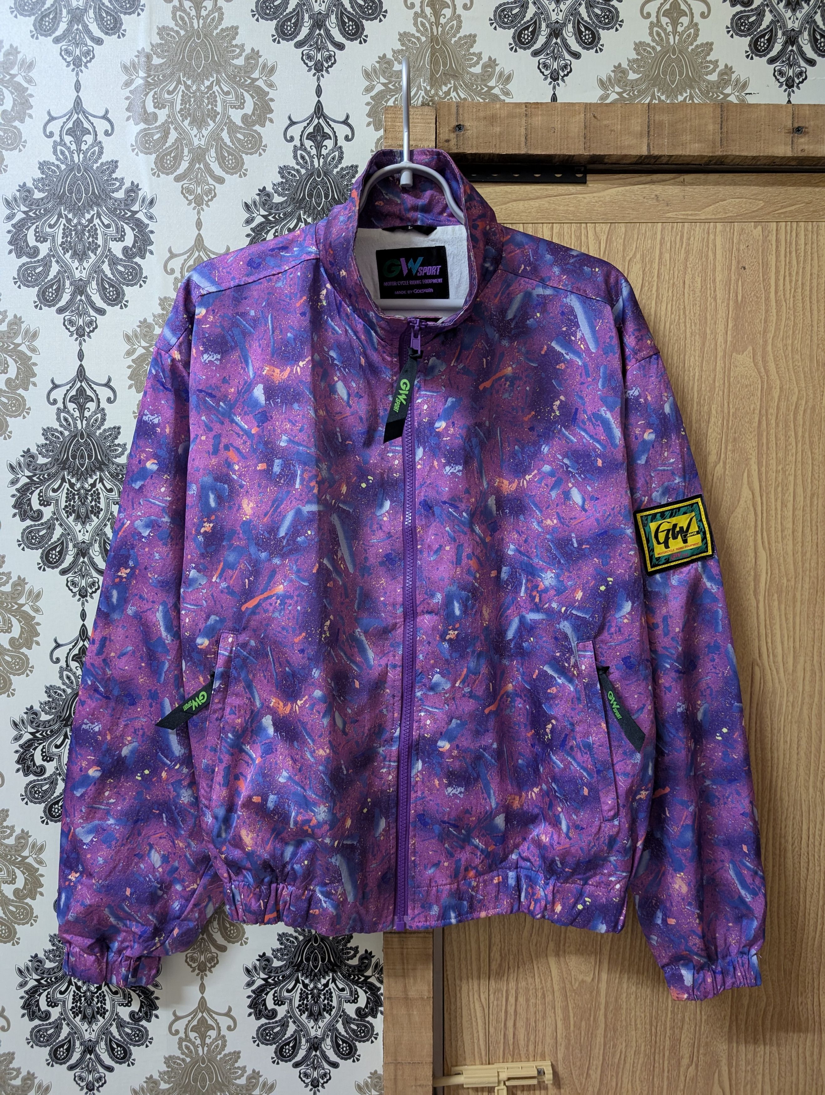 Goldwin Vintage Goldwin Sport Windbreaker Jacket Abstract Zipper Size US L / EU 52-54 / 3 - 1 Thumbnail