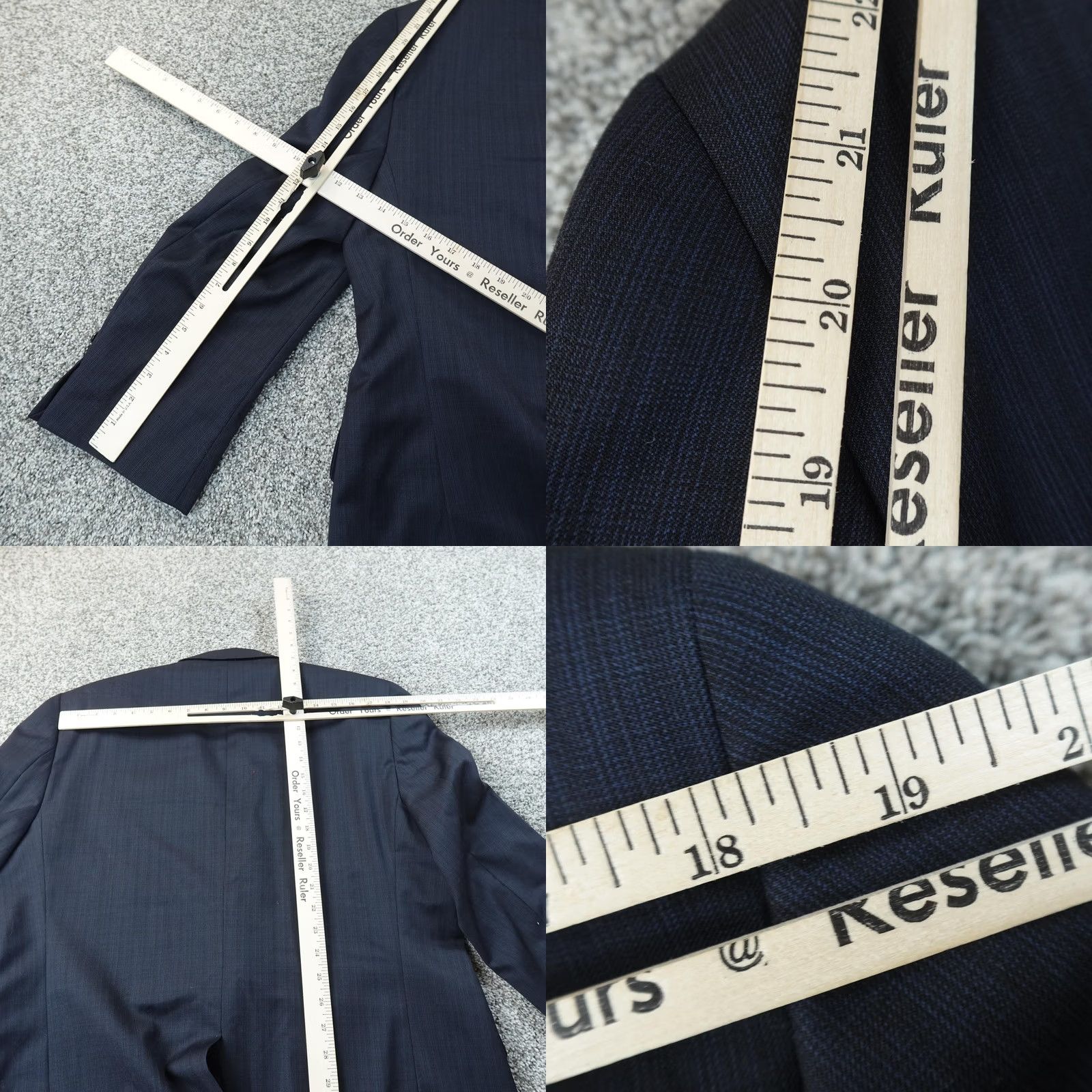 Jack Victor VINTAGE Jack Victor Blazer Mens 42 Navy Blue Stripe Wool Sport Coat Jacket Canada Size 42R - 9 Thumbnail