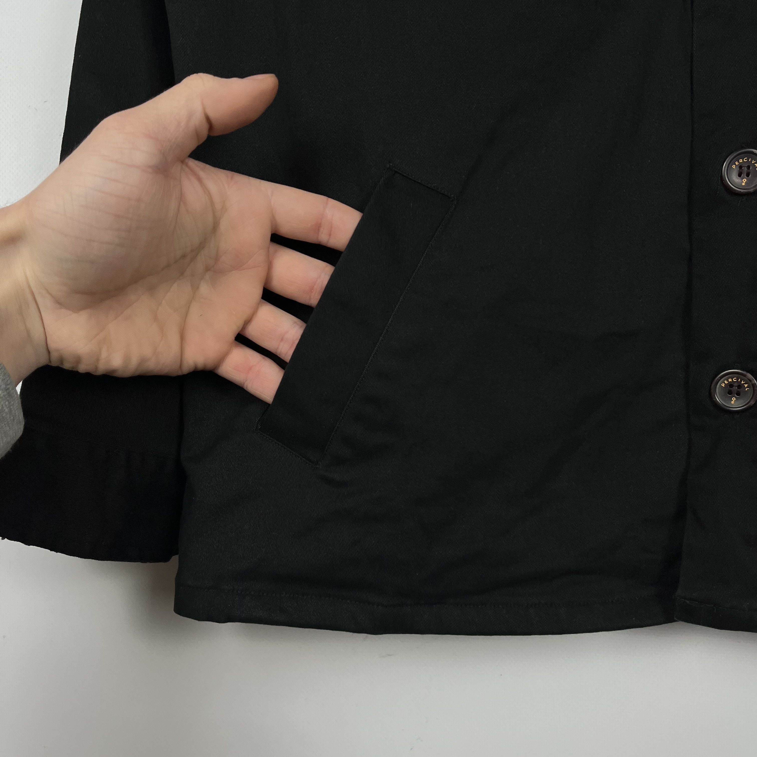 Percival Designer Percival Twill Black Chore Coat Jacket Size US L / EU 52-54 / 3 - 11 Thumbnail