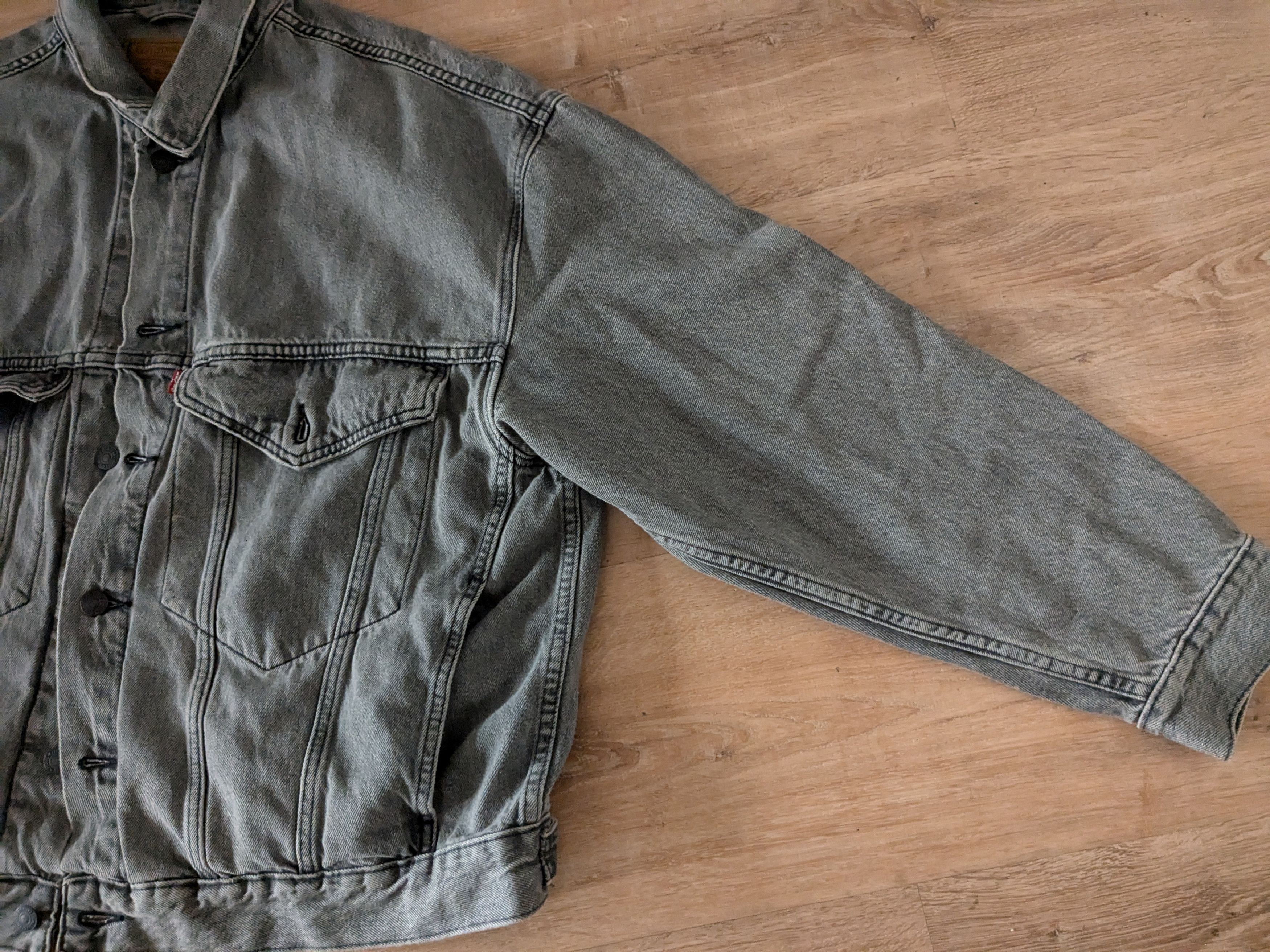 Levi's Levis Premium Denim Trucker Jacket Gray Large Oversized Size US L / EU 52-54 / 3 - 6 Thumbnail