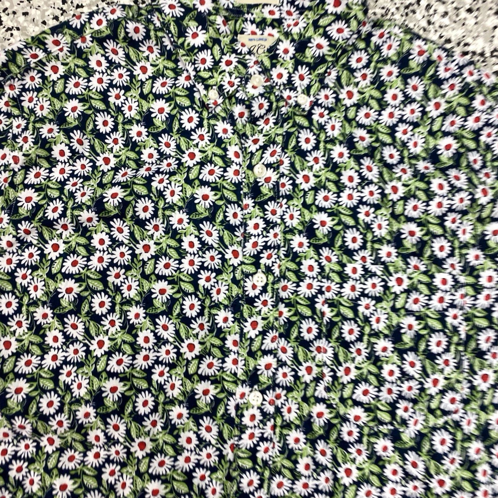 J.Crew J.CREW Flower Shirt Men M Classic Fit Short Sleeve Linen Tropical Print Multicolor Size US M / EU 48-50 / 2 - 2 Thumbnail