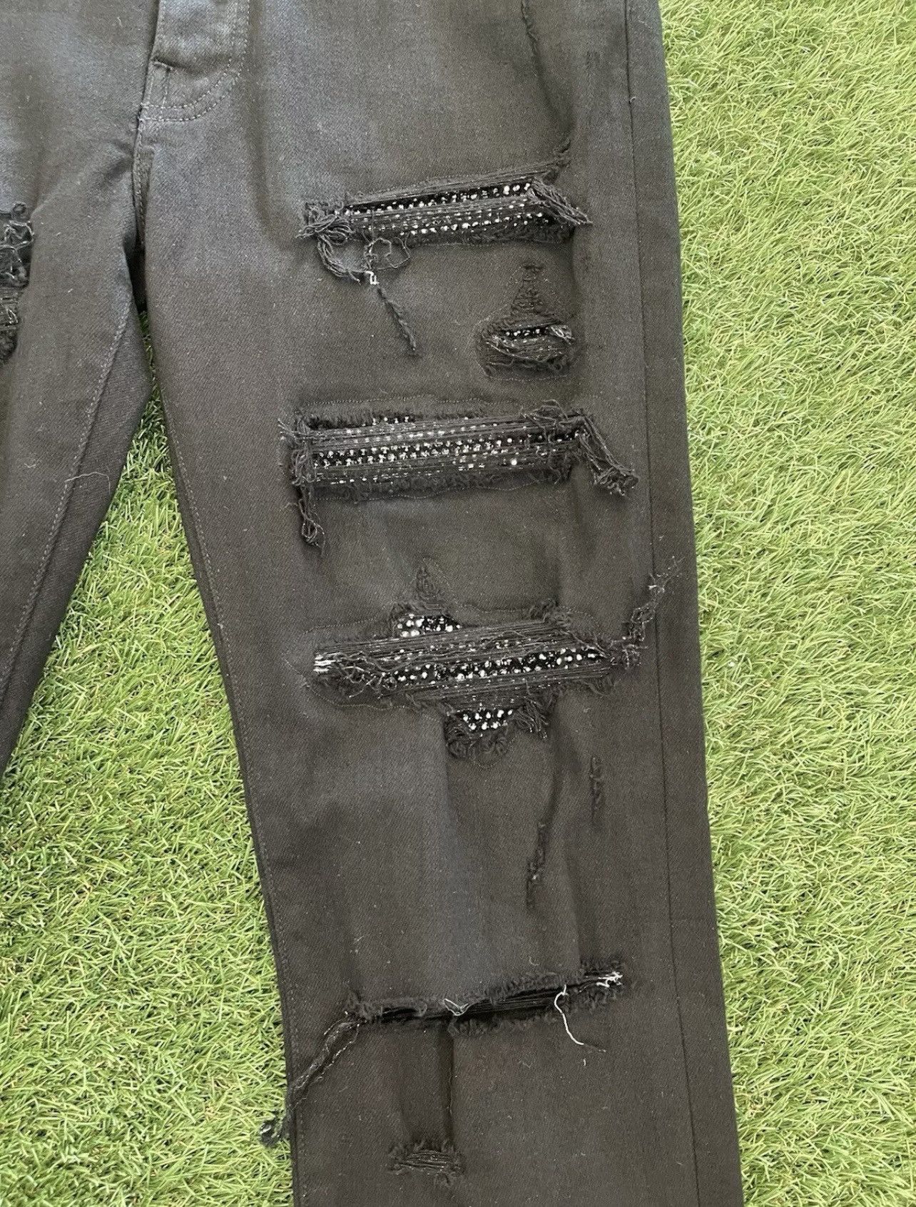 Amiri Size 34 - Amiri Crystal Patches MX1 Skinny Jeans $2,395 Size US 34 / EU 50 - 5 Thumbnail