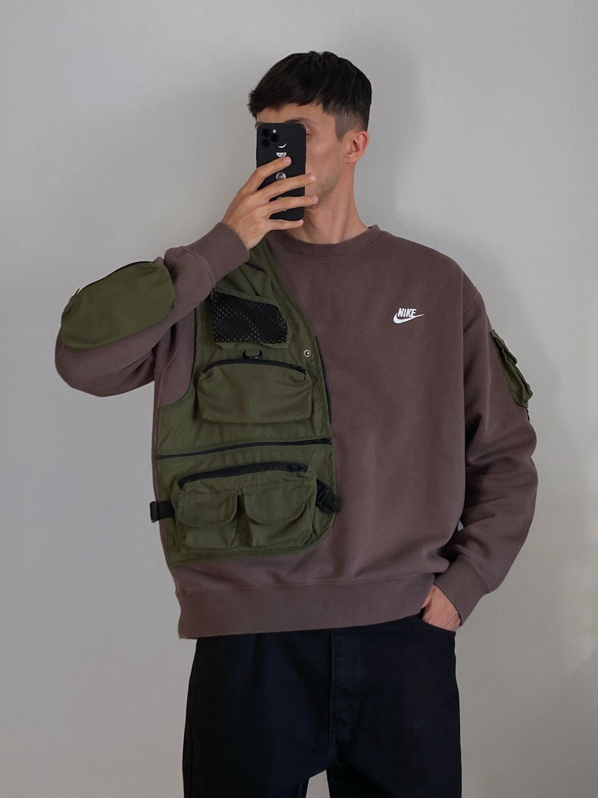 Nike Reworked west multipocket sweatshirt 🟤 Size US XL / EU 56 / 4 - 6 Thumbnail