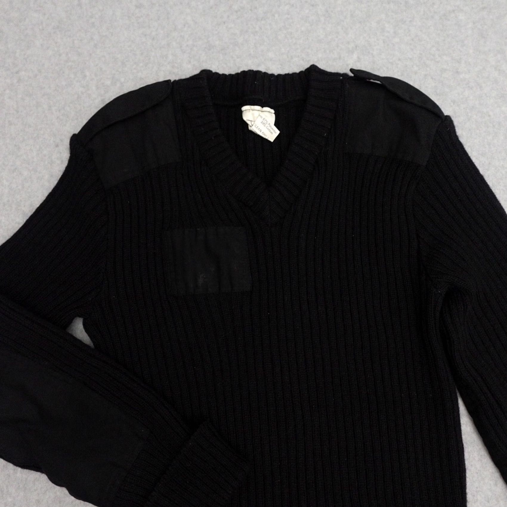 Vintage VTG Brigade Quarter Masters Sweater Adult 42 in Black Wool Size US XL / EU 56 / 4 - 5 Thumbnail