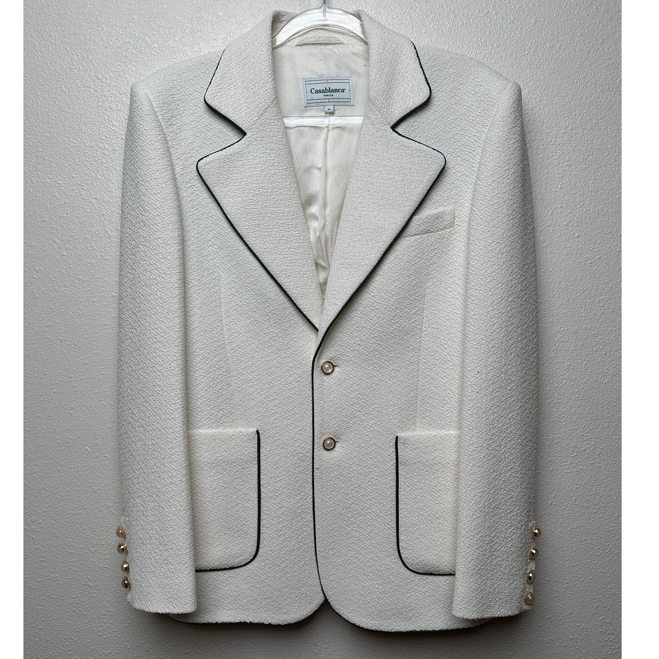 Casablanca Casablanca Tennis Club Ivory Piped Blazer Men's US 38 Size US M / EU 48-50 / 2 - 4 Thumbnail
