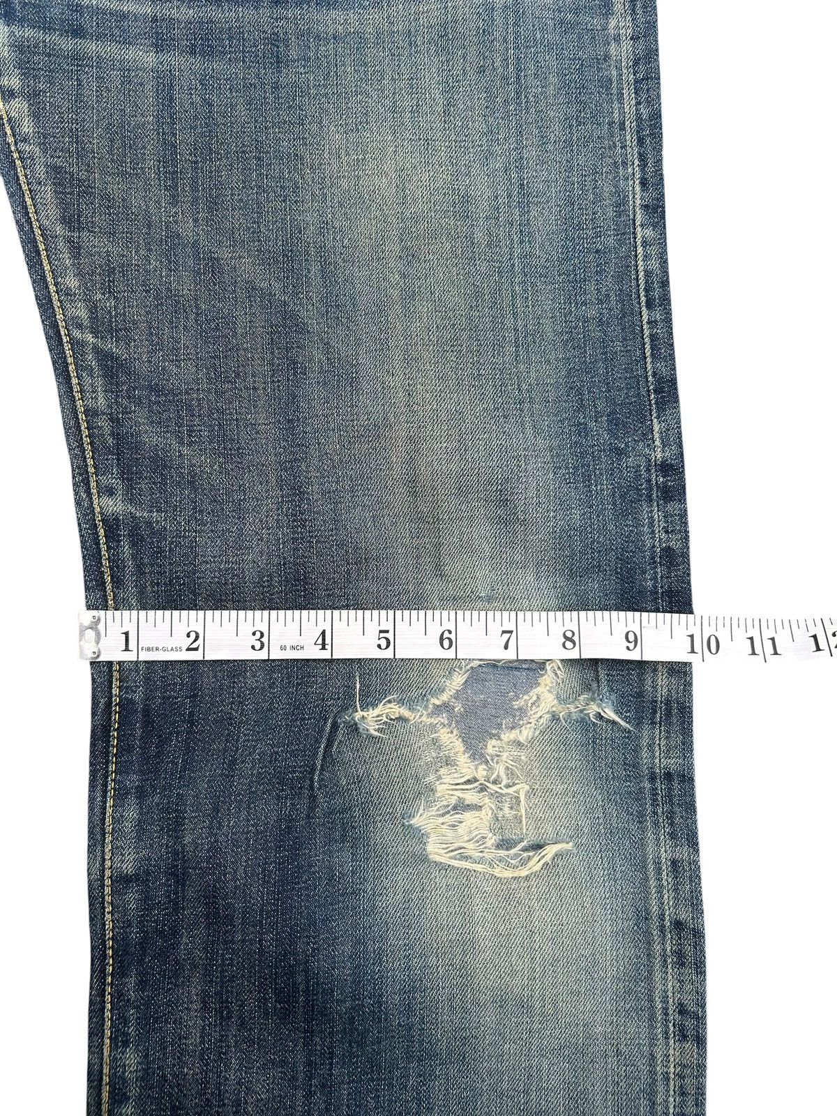 Kapital Buckle Back Vintage Evisu Cowboy Selvedge Distressed Denim Size US 32 / EU 48 - 23 Thumbnail