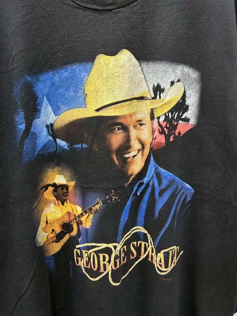 Vintage Vintage 90s George Strait tshirt size XL Size US XL / EU 56 / 4 - 4 Thumbnail