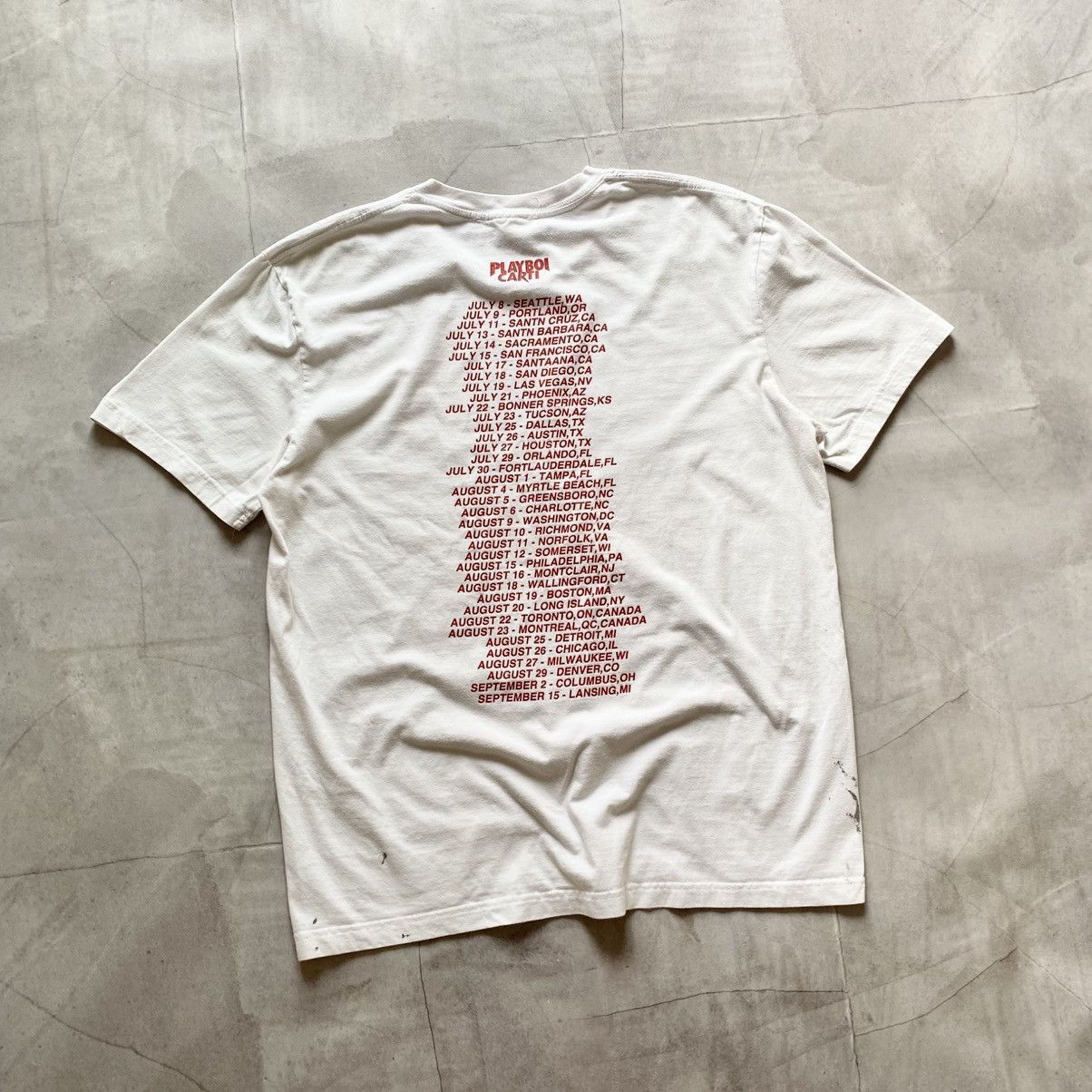 Playboi Carti Rare Playboi Carti 2017 Tour Painted T-Shirt Tee Shirt Y2K Size US L / EU 52-54 / 3 - 9 Thumbnail