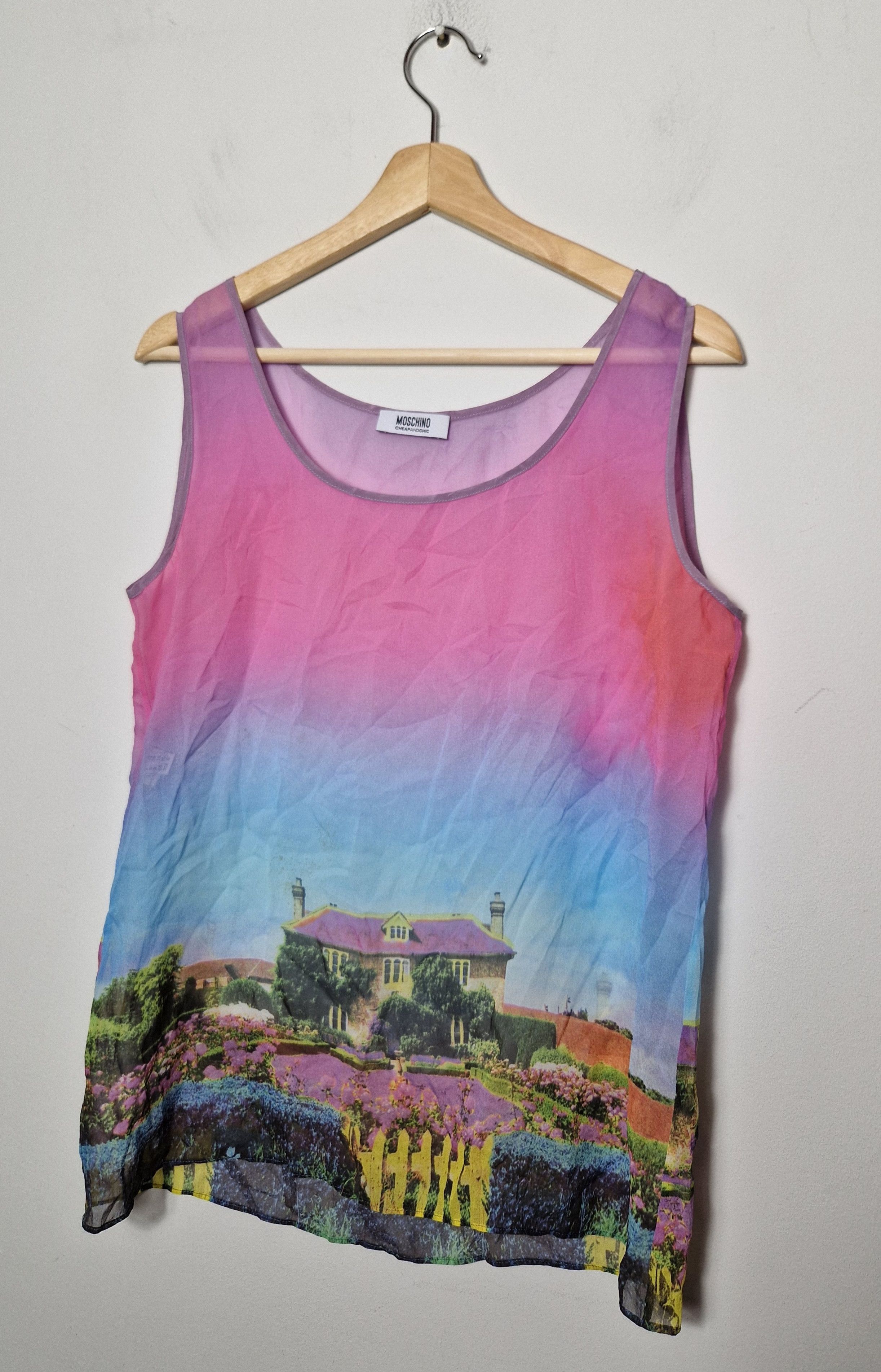 Moschino × Vintage Moschino sleeveless tank top mesh top Size M / US 6-8 / IT 42-44 - 1 Thumbnail