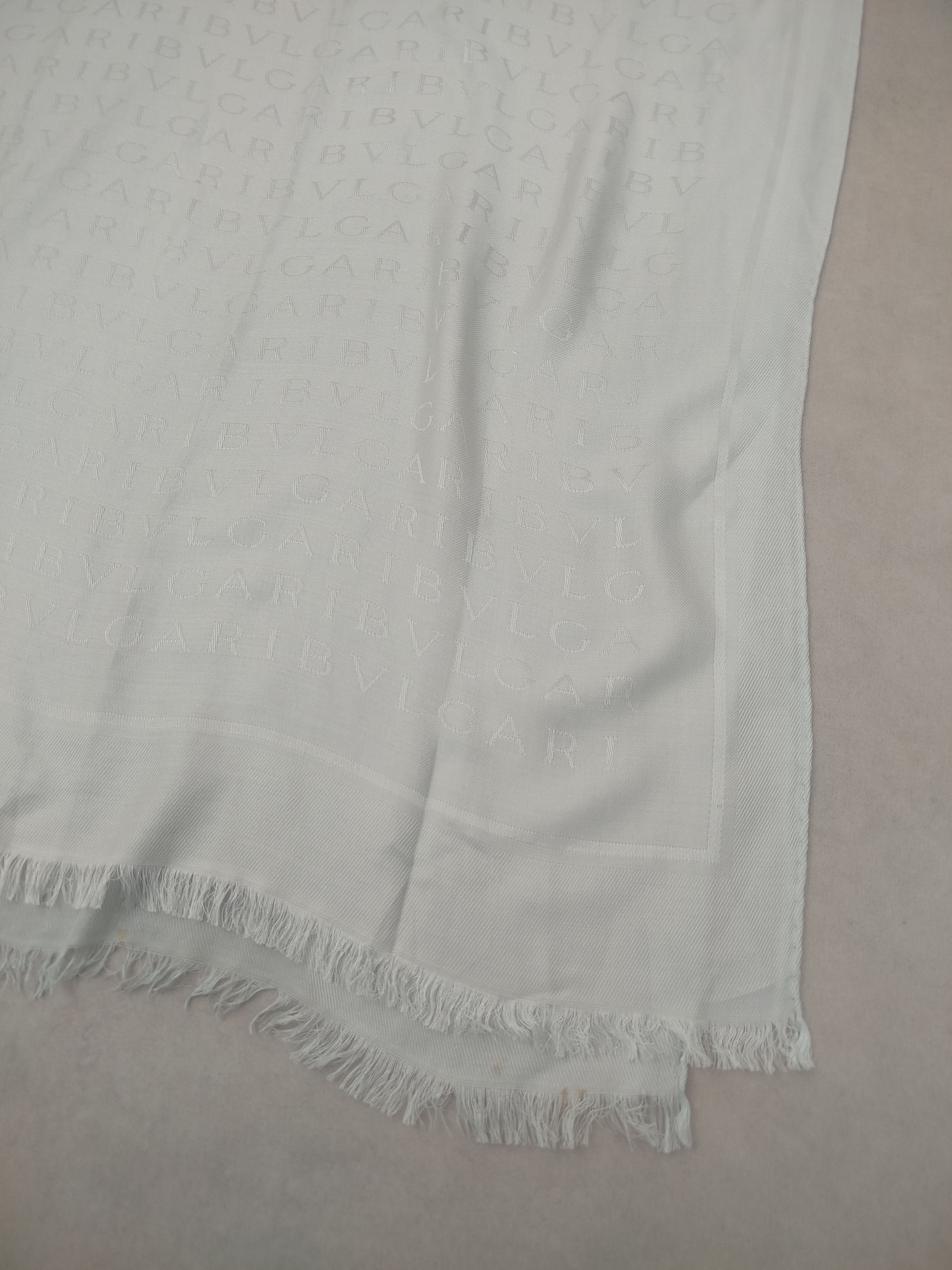 Bvlgari Bvlgari Light Blue Stole Wool Size ONE SIZE - 2 Thumbnail