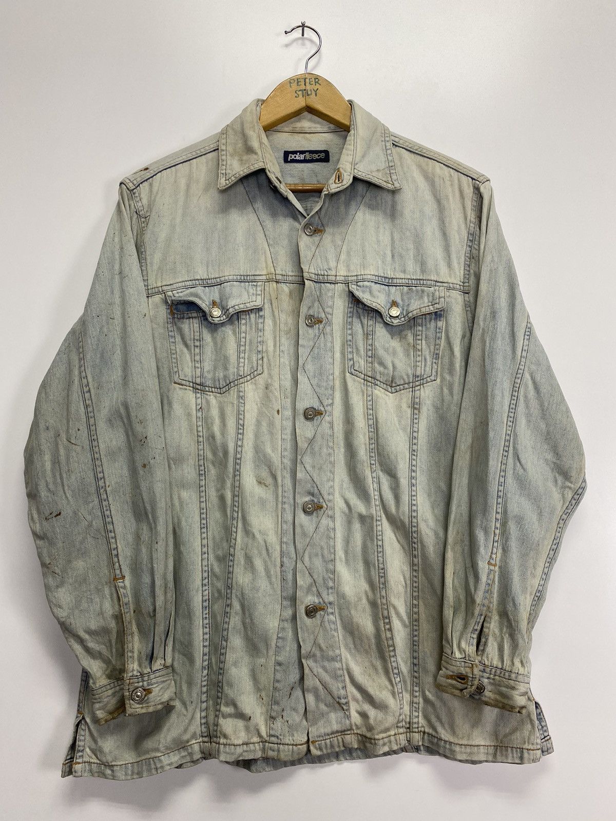 Vintage Polar fleece Denim Jacket Size US M / EU 48-50 / 2 - 7 Thumbnail
