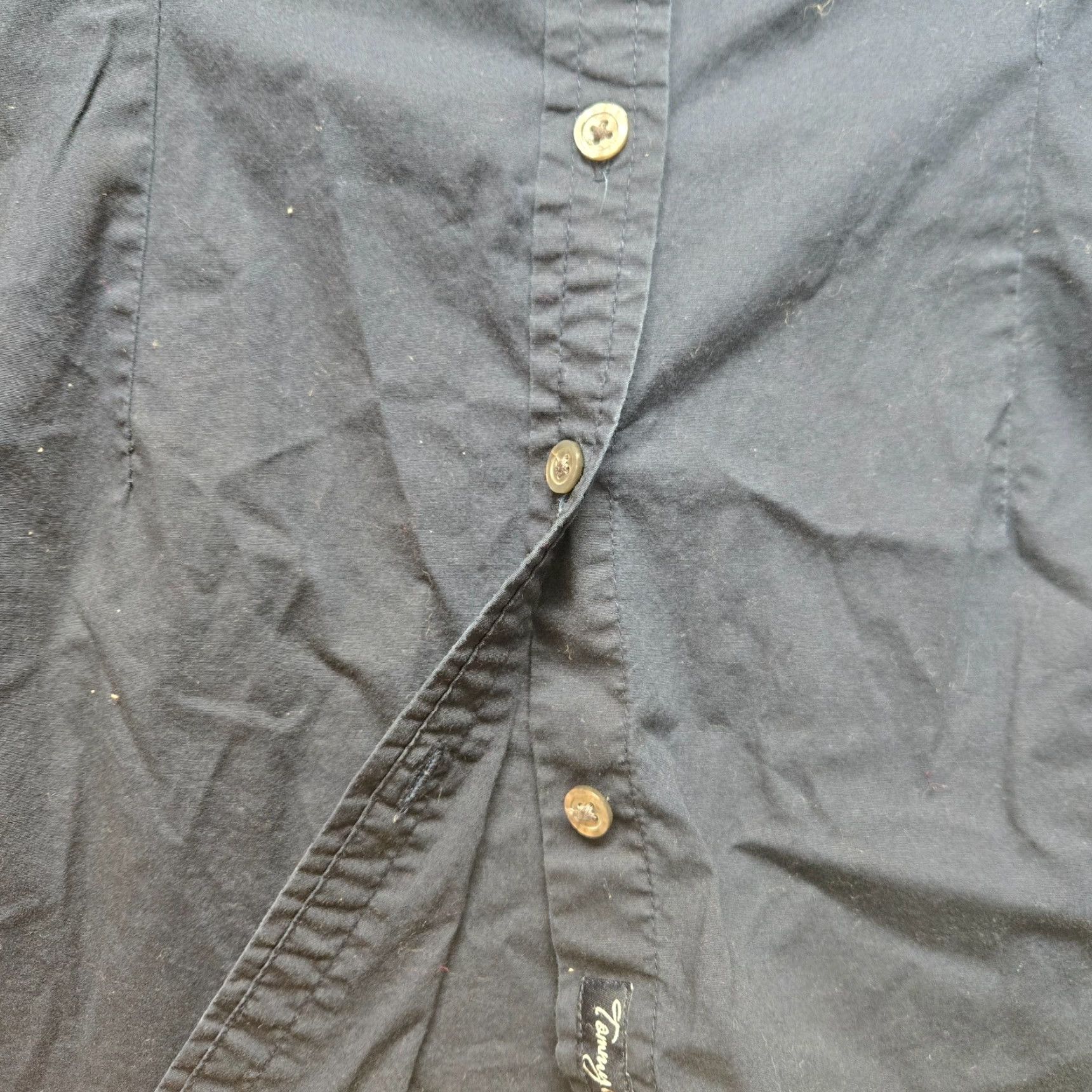 Tommy Hilfiger Tommy Hilfiger Solid Black Long Sleeve Button Up Shirt Adult Women's L Large Size L / US 10 / IT 46 - 4 Thumbnail